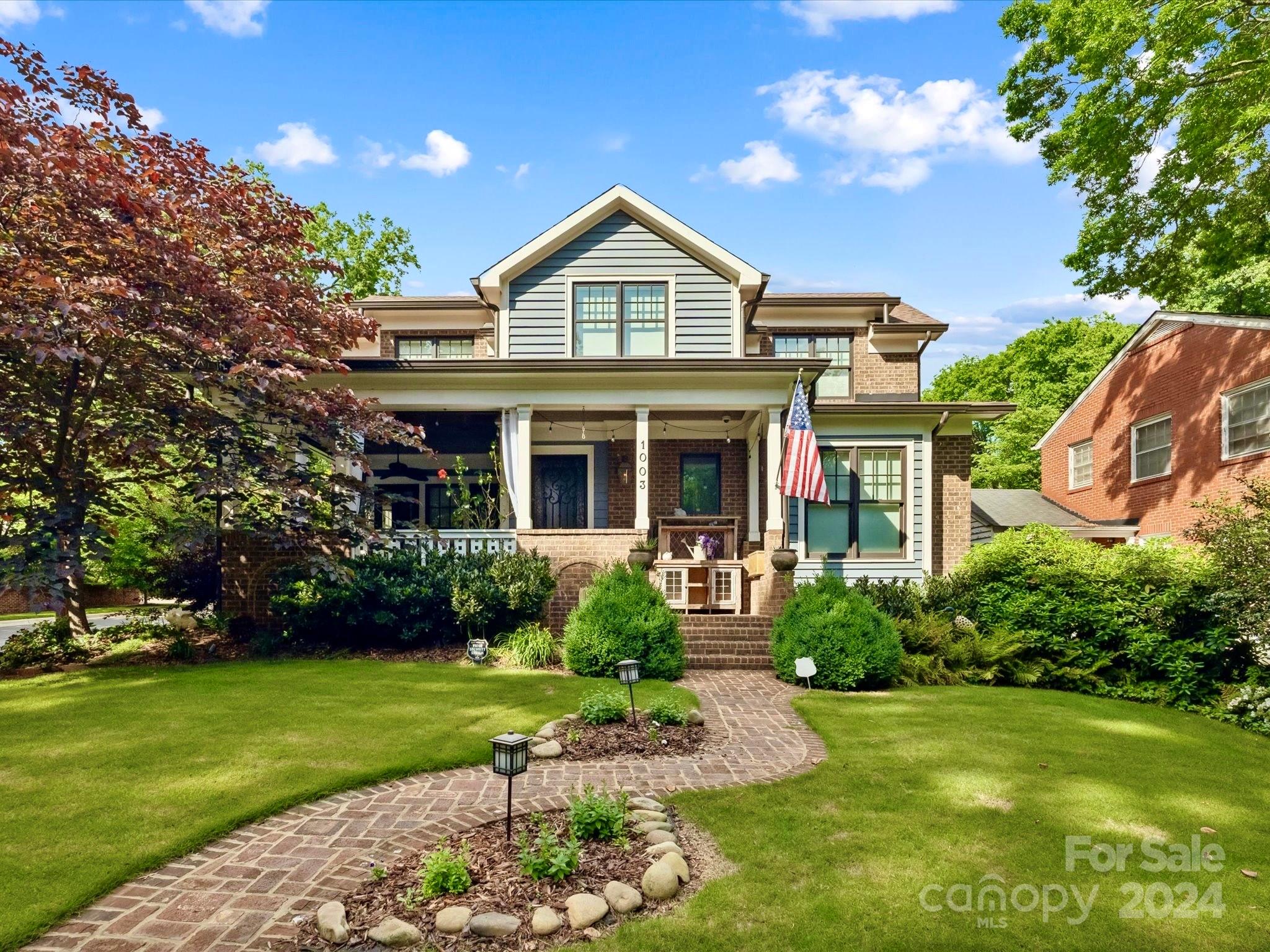 Beautiful custom home nestled on a serene & highly sought-after street in historic Dilworth directly across from Latta Park! This home blends historic aesthetics with modern features. Custom-milled wood trim throughout as well as Walnut HW floors. Truly a gourmet kitchen including gas Lachanche Range, SubZero refrigerator plus granite & marble countertops & heated island. Spacious primary suite on main w/ stunning ensuite bath includes tiled shower & luxurious soaking tub. Travertine tile in guest baths. Large capacity Wine Room in the finished basement. Smart home capabilities for automation, blinds on controls for convenience, & surround sound w/ over 50 speakers. Complete home water filtration system & backup generator. Extended one-car detached garage w/ a workshop. Ideal location- walking distance to award-winning medical facilities & schools, plus Dilworth's finest retail shops & restaurants. Fantastic opportunity to live in the heart of the city minutes from everything!
