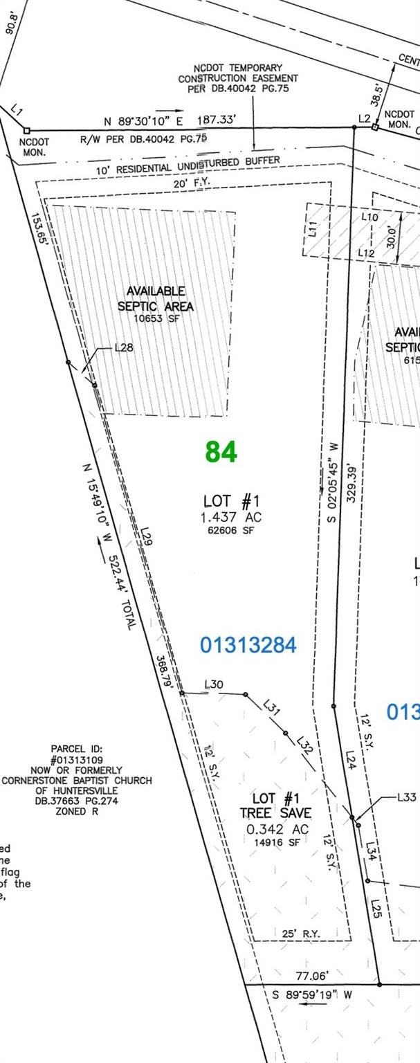 Lake Norman right across the street. Lot #1 is the crown jewel of this private four-lot enclave on NC Highway 73 — the largest parcel at 1.437 acres (62,606 SF). Directly across the street from Lake Norman's southern shoreline. This is lake-adjacent living at its best — without the waterfront price tag. Launch your boat at Blythe Landing's public ramp less than a mile east on the same road, or cruise four miles west to Beatty's Ford Access Area. Whether you're into boating, fishing, kayaking, or just waking up near the water every morning, this lot delivers. Out back, over 2.6 acres of protected natural open space and tree save (Lot #5) ensures the privacy and natural beauty you'd expect from a property at this level. A preliminary review has identified the potential for a 6-bedroom system on this lot — an exceptional find for a property of this type. A full soils study is required to confirm. A 30-foot shared drive access easement is already in place, and the lot features its own on-site tree save area — giving the property a head start on that wooded, private feel from day one. NC Highway 73 is also slated for a $300+ million NCDOT widening into a four-lane divided highway — a long-term infrastructure investment that speaks to the trajectory of this entire corridor.