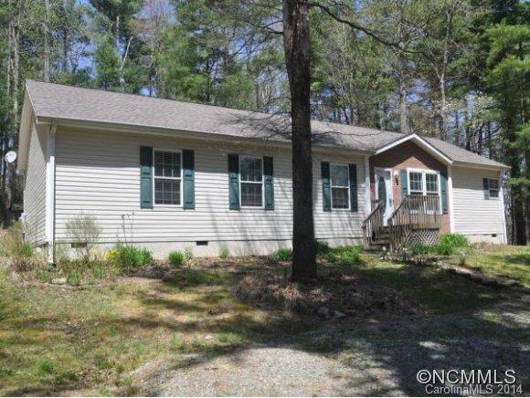 Very near Holmes State Forest and DuPont Recreational Forest.  Private, quiet woodsy setting, open plan with deck and fenced back yard.  Additional 9.5 acres available MLS 543413. Light and bright, nicely appointed, ample storage and nice level site.  Loads of closet space and outside storage as well.
