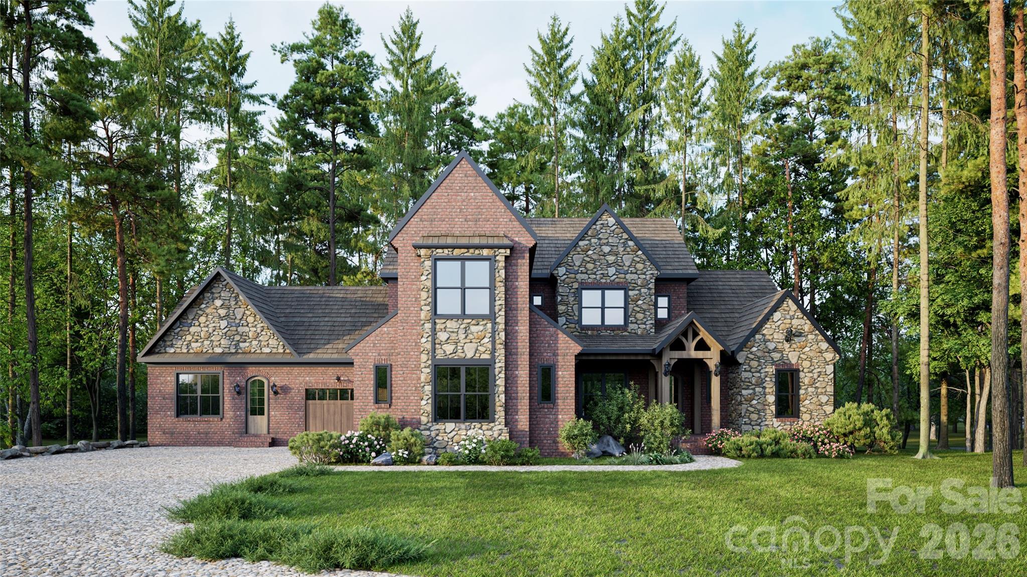 Now under construction and scheduled for completion early fall, this thoughtfully designed estate offers refined, low-maintenance luxury in one of Flat Rock’s most private and protected settings. Situated on 5.45 acres and surrounded by the Carl Sandburg Home National Historic Site, the property provides exceptional privacy, serene wooded views, and the gentle presence of Memminger Creek.

The approximately 4,200-square-foot residence is designed for comfortable main-level living, with a flowing open-concept layout that feels both spacious and inviting. Generous ceiling heights, warm flooring, and abundant natural light create an easy sense of openness while maintaining a strong connection to the surrounding landscape.

The kitchen is a true focal point, designed for both daily living and effortless entertaining. Custom cabinetry, quartzite surfaces, a generous working island, and an expansive walk-in pantry offer both beauty and function, all seamlessly connected to the main living space.

Outdoor living is thoughtfully integrated, with a large covered deck featuring a fireplace and views of Memminger Creek, as well as an adjacent screened porch for year-round enjoyment. Along the creek banks, a vintage chiminea creates a quiet, inviting spot to gather and take in the natural setting.

The main-level primary suite offers a private retreat with a spacious bath and separate his-and-her closets. Its placement supports a lifestyle centered on ease and convenience without sacrificing privacy.

An attached yet fully independent in-law suite provides exceptional flexibility. With its own private garage, this one-bedroom, one-bath residence includes a separate living area, kitchenette with a cozy bay window seating nook, and a dedicated laundry area—ideal for extended family, guests, or long-term stays.

The upper level includes two bedrooms with en suite baths, two loft areas suited for office or hobby space, and a finished bonus room offering over 500 square feet of flexible living space. An additional approximately 600 square feet in the crawl space provides ample storage.

The exterior architecture reflects timeless craftsmanship with a blend of brick, stone, and durable materials selected for longevity and ease of maintenance. Located just minutes from downtown Flat Rock and Hendersonville, this home offers a rare combination of privacy, convenience, and a design intended to be enjoyed comfortably for years to come.

Because construction is underway, a limited opportunity exists for the future owner to personalize finishes. The major planning and structural work has already been completed, allowing a buyer to enjoy the selection process without the delays and challenges of starting from scratch, offering a custom home with a shorter path to completion.