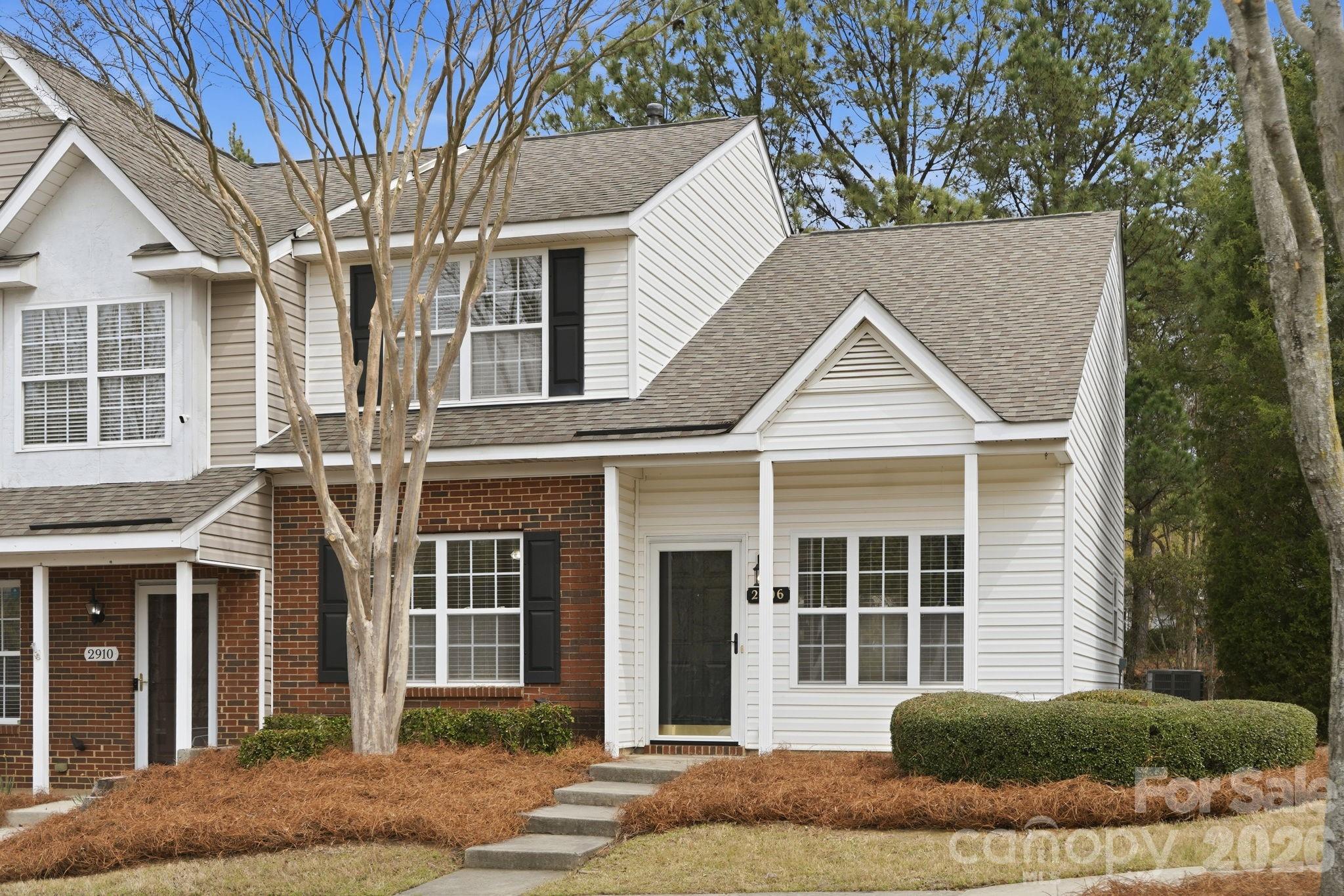 Beautiful turnkey end-unit townhome in The Townes at Old Stone Crossing! This 3-bedroom home is move-in ready and filled with appealing updates, including newly installed luxury vinyl plank flooring, fresh carpet upstairs, newer appliances, and a new HVAC system.
Step into a dramatic two-story foyer where vaulted ceilings and abundant natural light create an inviting, open feel. The spacious living area is anchored by a cozy gas log fireplace, adding both warmth and charm. The kitchen offers abundant storage and easy flow to the dining area, making it ideal for everyday living and entertaining.
The convenient main-level primary suite features two closets, an en suite bath with double vanity, and direct access to the laundry room. Upstairs, you’ll find two guest bedrooms and a shared hall bath, offering a functional layout with great separation of space.
Enjoy relaxing outdoors on the extended patio, thoughtfully enhanced with added privacy for a peaceful retreat. Residents also enjoy access to the community pool and a prime location just minutes from major highways, UNC Charlotte, shopping, dining, and more.
A fantastic opportunity to enjoy low-maintenance living with stylish updates in an unbeatable location.