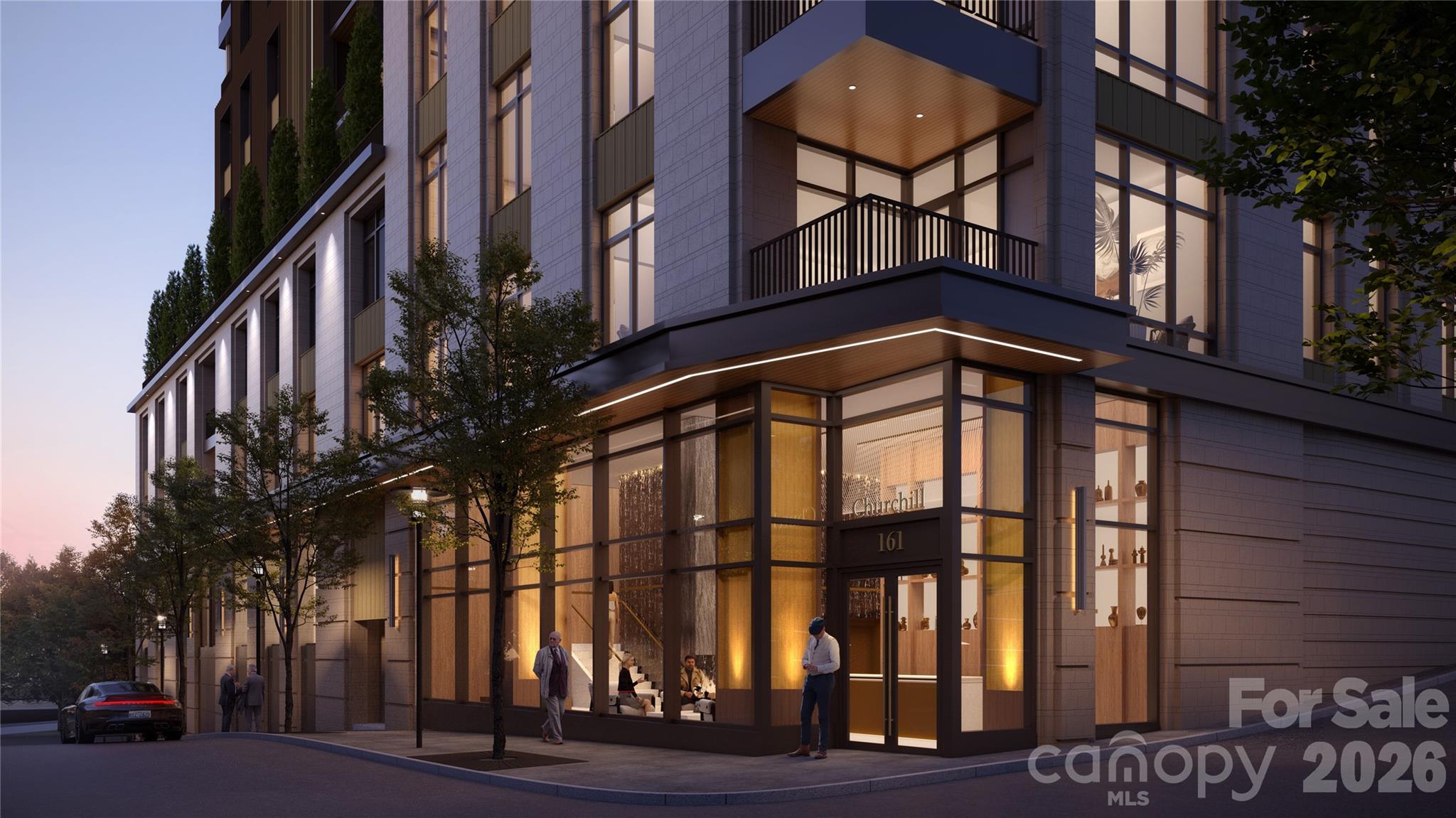 Welcome to Residence #302 at The Churchill, offering refined, light-filled living with approx. 1,388 SF and a private terrace. This thoughtfully designed 2BR residence features an open-concept living, kitchen, and dining area with fireplace, a spacious primary suite with walk-in closet and spa-inspired bath, and a well-appointed secondary bedroom ideal for guests or a home office. Enjoy a private covered terrace with northeast-facing exposure overlooking Asheville’s vibrant city center. Ideally located on one of Asheville’s most iconic, quiet tree-lined streets and moments from James Beard Award-winning and Michelin-recognized restaurants, The Churchill offers over 9,000 SF of amenities including a grand lobby with concierge, rooftop garden terrace, owners’ lounge with sunset patio, fitness center, and game room, while the level of finishes, craftsmanship, and attention to detail delivers a standard of luxury not yet achieved in Asheville.