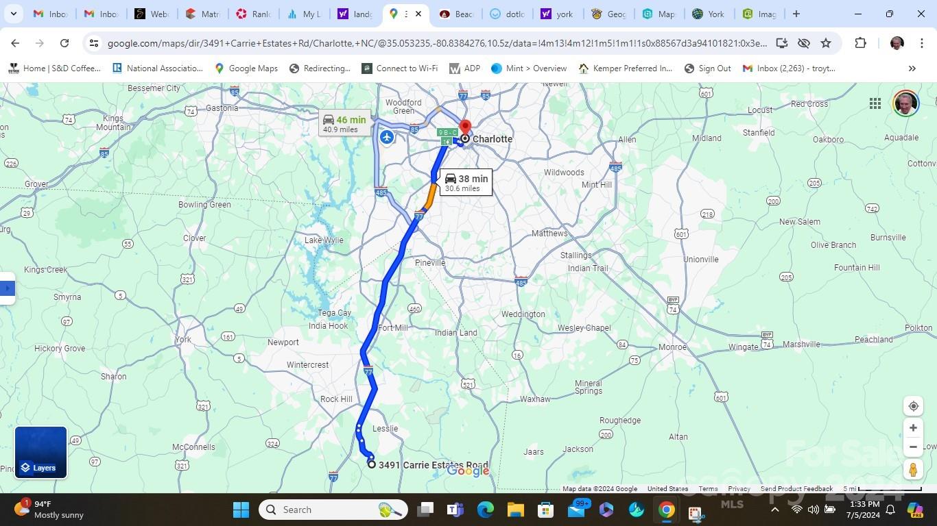 Remarkable opportunity for new development or investment of continuous 129 acres. Land is not in any flood plains and level with Winter Road running through the middle of property. Located 3 miles from I-77 exit 73 and off state road 901 which runs directly into Rock Hill, SC. Water and sewer is located 3 miles away on Neelys Creek Road at Village Green Subdivision. Located 30 miles and 38 minutes away from Charlotte via I-77. Current zoning is RUD which is rural development and 1 acre lots by right. Located in York County, SC. 1431 feet of road frontage along Neelys Creek Road. 3,094 feet of road frontage along East side of Winter Road. 3,170 feet of road frontage along West side of Winter Road. Seeing this property in person will enable a vision for investment or to develop.