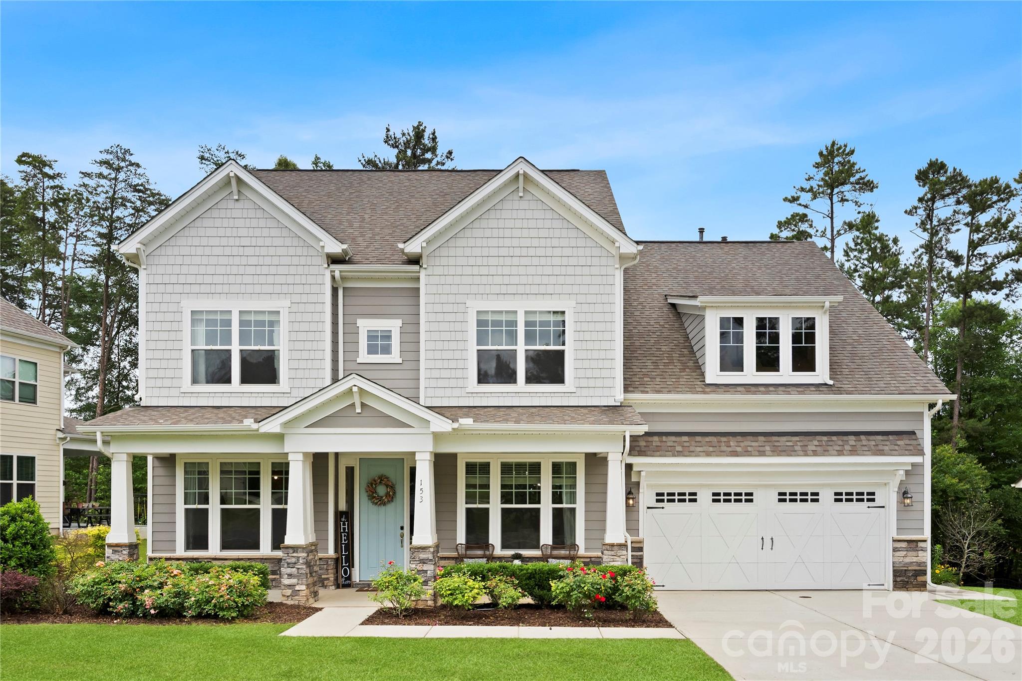 Beautifully designed and full of charm, this spacious 4-bedroom, 3.5-bath home offers 3,417 square feet of thoughtfully designed living space on a generous 0.28-acre lot.  Greeted with a bright and stunning foyer, open-concept layout features a desirable guest suite on the main level, a private office with beautiful French doors, and an expansive great room anchored by a stunning stone fireplace. Home has been freshly painted. The chef’s kitchen overlooks the main living space and is beautifully appointed with quartz countertops, a lovely hood range, abundant cabinetry, and an oversized walk-in pantry with custom shelving. A convenient butler’s pantry provides a seamless pass-through from the dining room to the kitchen, making entertaining effortless. 

Enjoy relaxing Southern evenings from the screened-in porch overlooking the fenced backyard, complete with an in-ground irrigation system and Rain Bird controller. Lush new sod installed in backyard. The home is loaded with modern upgrades including a new HVAC unit, updated lighting throughout, surround sound, HDMI wiring, and CAT 6 internet readiness. Laminate wood floors flow throughout the home. 

Upstairs, the expansive primary suite features extra-large closets, while the spacious laundry room includes a utility sink for added convenience. Large bonus room is pre-wired for an immersive entertainment experience.  All secondary bedrooms have walk-in closets.

Additional features include a 2-car garage with built-in storage shelving and access to the highly sought-after Indian Land school district. This beautifully maintained home combines comfort, functionality, and modern living in one exceptional package. Enjoy low South Carolina taxes and easy commute to city amenities.