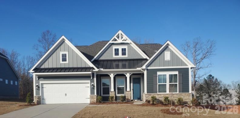 What's Special: Sunroom Included | 1st Floor Primary Suite | Game Room | Wooded View | No Rear Neighbors. New Construction - Ready Now! Built by America's Most Trusted Home Builder. Welcome to the Whitmore II at 1029 Sugar Creek Road in Estates at Sugar Creek. This spacious ranch plan centers around an open-concept layout with a large great room, casual dining area, and stunning kitchen featuring a unique boomerang-shaped island. Just off the great room, a bright sunroom opens to additional patio space for relaxing or entertaining. A formal dining room sits near the foyer for special occasions. The private primary suite offers a luxurious bath with dual sinks, soaking tub, shower, and a generous walk-in closet. Two secondary bedrooms include walk-in closets, and a flex room adds versatility. Upstairs, enjoy a loft, attic suite, and game room for extra space. Life here offers easy access to I-77, I-485, and Highway 521, plus the highly sought-after Ballantyne Bowl with brand-new restaurants and vibrant community events. Your new home is surrounded by natural beauty with nearby Carolina woods, parks, golf courses, and more. Additional highlights include: stone fireplace, sunroom, tankless water heater, game room and attic suite with loft upstairs, tray ceilings. Photos are for representative purposes only. MLS#4336022