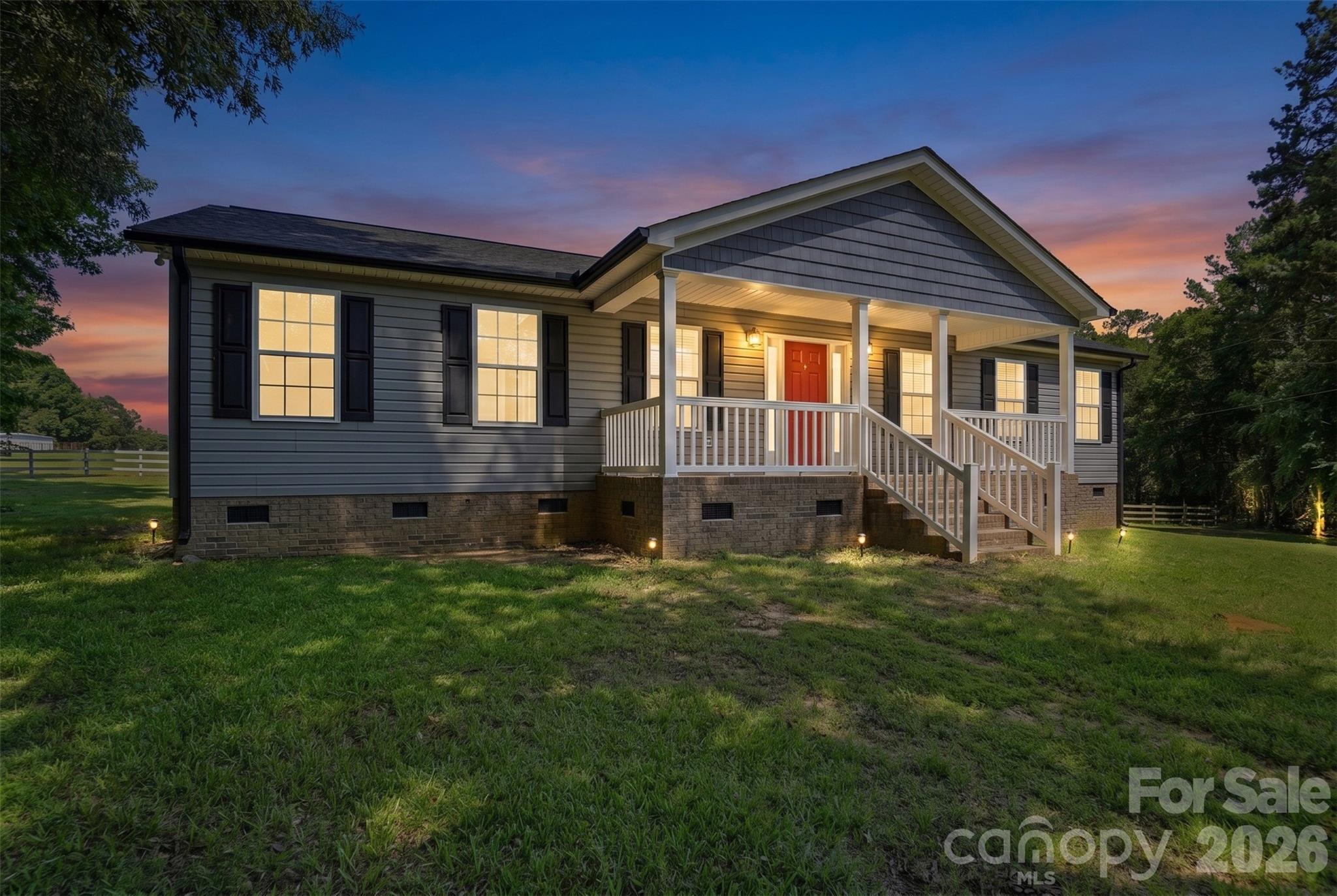 Surrounded by 3.8 beautiful acres in Chester County, this move in ready 3 bedroom, 2 bath home offers the perfect blend of comfort, privacy, and country living. Built in 2019, the home features a modern layout with the peace of mind that comes with newer construction. Enjoy your morning coffee on the welcoming front porch or unwind in the screened back porch overlooking the property. Inside, the cozy living area is anchored by a gas log fireplace, creating a warm and inviting gathering space.

The gently rolling property includes open pasture areas that could be ideal for horses, cattle, hobby farming, or other livestock. Whether you're looking for room to spread out, start a mini-farm, or simply enjoy the outdoors, this property provides plenty of possibilities. Enjoy the freedom of country living while still being within a convenient drive to town, shopping, and everyday amenities.