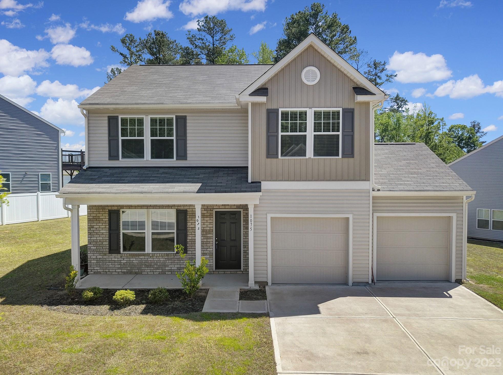 This practically brand new, turnkey 4-bedroom home has only been occupied for only 6 months of its existence & is ready for its new owner! Step inside to find a formal dining room which can be used as just that, or, as a flex room. Head into the spacious kitchen to find upgraded granite countertops, pantry, breakfast bar, & a dining area which is all open to the large living room containing an electric fireplace & lots of natural light. Step out of the back door into your fully screened in back porch for a relaxing evening of listening to the birds in the dense woods behind the lot. Head upstairs to find the oversized primary bedroom & ensuite with a large walk-in shower & separate garden tub. You'll also find 3 more bedrooms, another full size bathroom & the laundry room on the second level. Notice the ample amount of the storage with the numerous closets & kitchen cabinets. Take advantage of the 240v outlet that is already installed in the 2 car garage for your electric car.