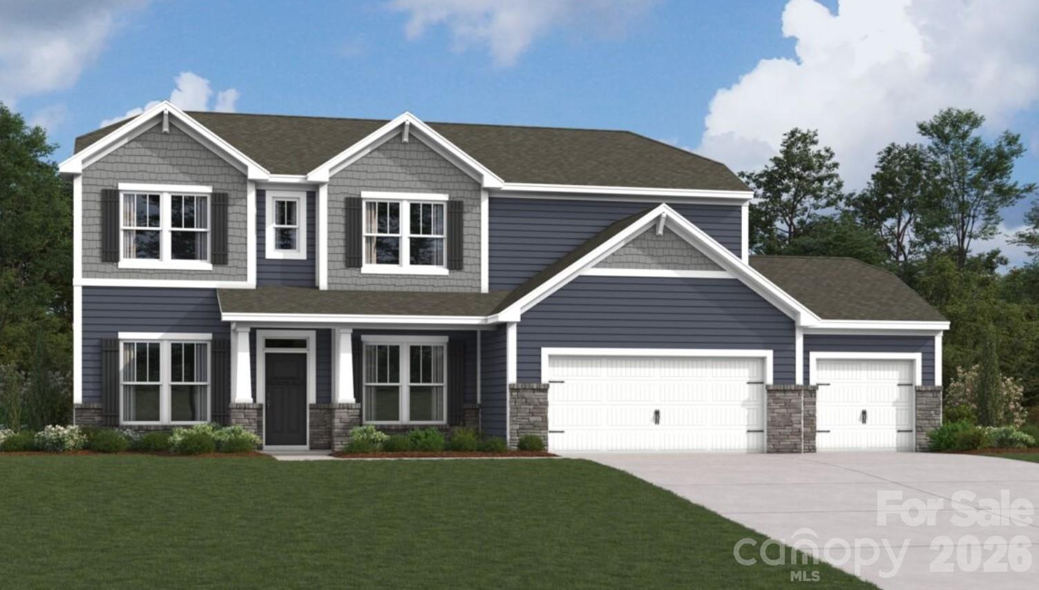 Welcome to The Bristol located in the new community of Amber Glen in Locust! From the exterior, you'll notice the garage has been extended to include a carriage garage, perfect for an extra workspace or for guests to have a secure place to park. Walking in from the front covered porch you are greeted with a warm and inviting foyer. Just off the foyer is a formal dining room to enjoy a more intimate meal. There is a main level guest bedroom and full bathroom that is perfect for guests or to turn into a home office. The home will open up into your kitchen, family room and breakfast area. The kitchen is fit for a chef, featuring a gas cooktop with an overhead exhaust hood, wall oven, kitchen island with a sink and granite countertops. The family room is spacious and inviting and is finished with an electric linear fireplace that has the ability to change colors to fit any setting or mood. Through the atrium door is an extended covered porch that is great for entertaining or enjoying a morning coffee. The main level laundry room features overhead cabinets to ensure all your laundry supplies stay organized. Finishing this level is the main level Owner's suite. Set to impress, this suite features a tray ceiling, LED lighting and plenty of space to accommodate furniture. The spacious walk-in closet is sure to fit any size wardrobe. The en-suite is as if walking into a spa with a separate tub and tiled shower, dual vanity and private toilet area. Walking upstairs you will find a spacious loft that is ideal for an extra living space or game room. There are three additional bedrooms, all with walk-in closets and one with a private bathroom, to ensure everyone has space to call their own. Finally the shared bathroom has a dual vanity and a private shower and toilet area to maximize space and privacy for everyone to get ready in the mornings. Welcome to your new home!