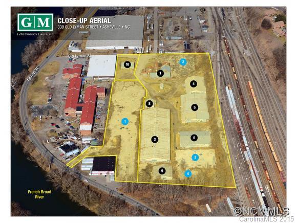 Unbelievable redevelopment opportunity in the heart of the booming River Arts District! +/-13 acres, great location with existing buildings. Offering comprised of 3 parcels/ PINS.Attached image shows buildings numbered according to key system. Hearing as to commencement of foreclosure proceedings is scheduled for 6-15-2015.