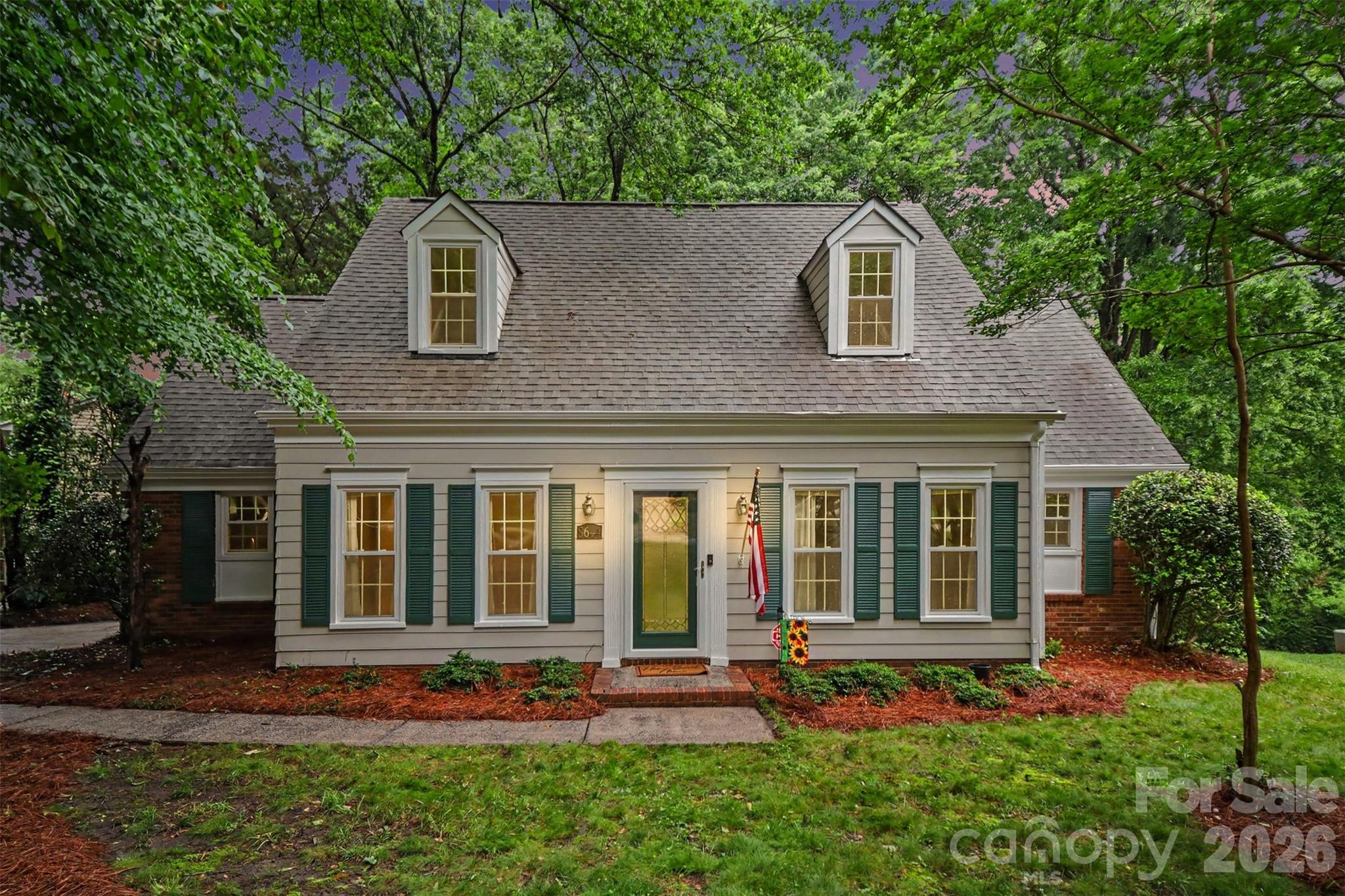 Beautifully maintained home in an established neighborhood near the Quail Corners shopping area, with walkable access to the Little Sugar Creek Greenway and an optional HOA. This spacious home offers an updated kitchen featuring granite countertops, stainless steel appliances, a center island, and a breakfast nook overlooking the private backyard. The kitchen opens seamlessly to the cozy family room with a charming wood-burning fireplace and pool table. Formal living and dining rooms provide additional entertaining space. The primary suite on the main level features a coffered ceiling, a beautifully updated (2021) bathroom with a walk-in shower, and an oversized walk-in closet complete with custom organizers, shelving, and drawers. Upstairs, you’ll find three additional bedrooms, a full bath with tub/shower combination, and a versatile flex room with dormer windows perfect for a home office, playroom, or bonus space. Enjoy outdoor living on the large back deck, complete with patio furniture and a gas grill, all overlooking a spacious, private wooded backyard. A ride-on mower, storage units, and large shed all convey with the home. Additional updates include fresh paint (2026), flooring (2023), newer windows, HVAC, furnace, water heater and modern CPI security system with modern mother board. Seller is also providing a transferable home warranty for added peace of mind.