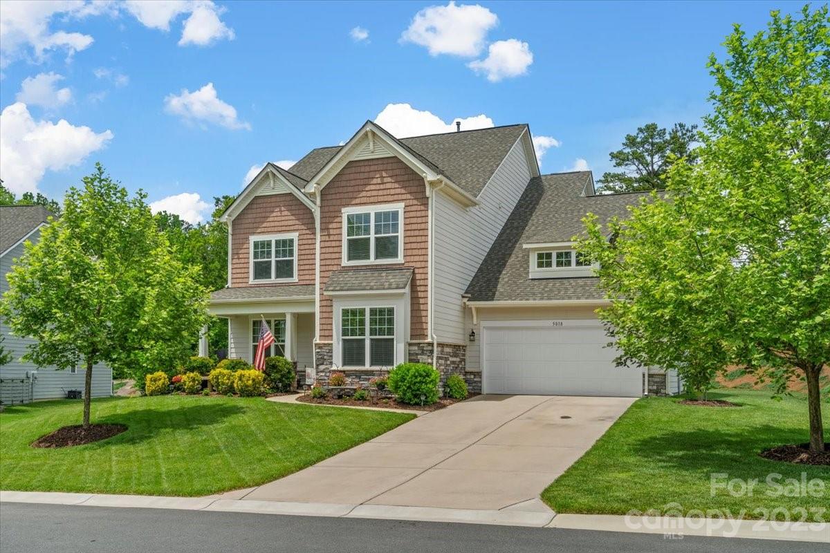 This beautiful home has so much to love! Situated on one of the largest lots in Bent Creek and in a cul de sac. White kitchen with huge island open to family and breakfast. Gust bedroom with full bath on main level plus huge office with custom built ins. Formal dining area with butler pantry and walk in pantry. Upstairs you'll find large master suite, 2 additional bedrooms, a spacious loft and a bonus room that could easily be another bedroom. This home is one owner and has been meticulously maintained ~ shows like new construction. So many updates: upgraded carpet & pad, custom built ins, drop zone, blinds throughout,  upgraded lights, mirrors and shiplap added to bathrooms. This one is move in ready! Community offers clubhouse, pool, playground & walking trails. Close to shopping, restaurants & 521.