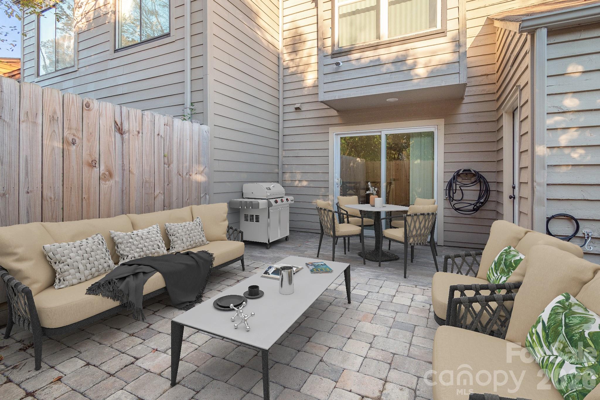 Not all Brookview townhomes offer this combination of upgrades—hard floors throughout, granite kitchen countertops, a rare laundry room with utility sink, and a fully fenced patio with extensive hardscaping.

Move-in ready and designed for low-maintenance living, this Brookview townhome is conveniently located near Cherry Road with easy access to shopping, dining, and everyday essentials.

Inside, the home features hard flooring throughout—tile on the main level and LVP upstairs—creating a clean, modern feel while keeping everyday maintenance simple. The kitchen offers granite countertops and a functional layout that flows comfortably into the main living space.  The home also includes a whole-house water softener system, an added feature that helps improve water quality throughout the home.

One feature that sets this home apart is the dedicated laundry room with a utility sink, a rare upgrade for these units that adds everyday practicality.

Step outside to the fully fenced patio with extensive hardscaping, creating a private outdoor space ideal for relaxing, grilling, or entertaining without the upkeep of a traditional yard.

With thoughtful updates, practical features, and a convenient Rock Hill location, this Brookview townhome offers a comfortable, easy-to-maintain place to call home.