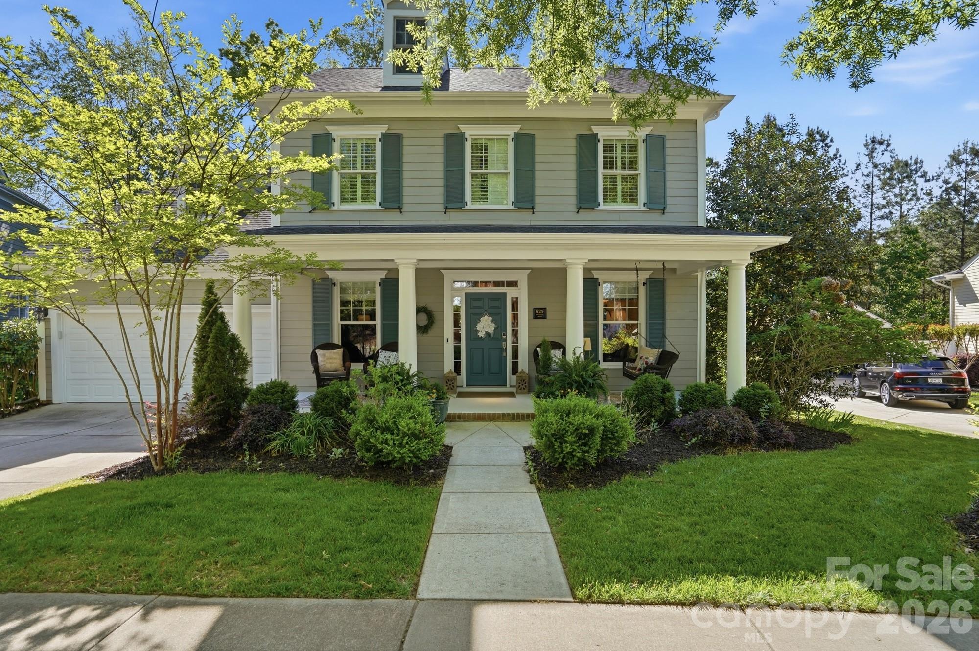 Welcome to 629 Revival Row in the heart of Baxter Village, where timeless charm meets thoughtful, high-end updates. Backing directly to the community’s wooded trail system, this home offers a rare blend of privacy, natural beauty, and walkable convenience. The well-designed floor plan features 4 spacious bedrooms plus a large bonus room with a closet, ideal as a fifth bedroom, media room, or office. The primary suite is located on the main level, providing a comfortable and private retreat. Extensively upgraded, the home showcases quality and attention to detail throughout. The backyard is a true highlight, featuring a heated saltwater pool and spa, a travertine pool deck, and a dedicated pool bath, creating a private, resort-style setting. An oversized screened porch offers the perfect space to relax and enjoy the peaceful surroundings. Inside, the updated kitchen and butler’s pantry feature new countertops, soft-close cabinetry, designer finishes, and newer appliances, along with a walk-in pantry for added functionality. Additional highlights include custom built-ins, a stone fireplace, an enclosed office with pocket doors, updated lighting, and renovated bathrooms, including a beautifully refreshed primary bath.
Major improvements such as a new roof, exterior paint, shutters, and a tankless water heater add peace of mind.
Located just moments from Baxter Village’s shops, restaurants, top-rated schools, and amenities, this home is a true turnkey opportunity in one of Fort Mill’s most sought-after communities.