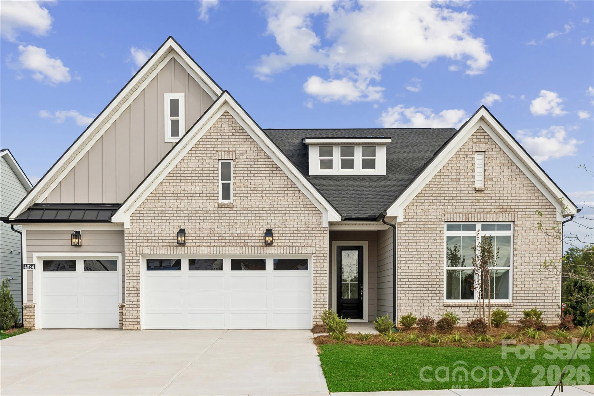 Amazing price for the largest & most popular plan! Ready to move into today! Located in The Pines at Sugar Creek, a vibrant 55+ community designed for low-maintenance living and an active lifestyle. Incredible value for the the popular William home design showcasing a thoughtfully planned layout that blends indoor and outdoor living. Enjoy a stunning open-concept floor plan featuring an entertainment-sized kitchen, large casual dining area, and spacious great room that flows effortlessly to a large covered patio—perfect for gatherings. A conveniently located flex room offers space for a home office or hobby area, while the split three-bedroom plan ensures privacy for guests. One guest suite even includes its own full bath with shower.
The impressive primary suite features a generous walk-in closet and a spa-inspired bath with a zero-threshold shower and dual-sink vanity. Additional highlights include, 9-foot stacking door connecting the casual dining to a 32' long covered patio, prime location in the neighborhood, just steps from the 2 acre park and the fabulous clubhouse featuring fitness center, 5 pickleball courts, tennis, bocce, pool and hot tub plus an on-site lifestyle director. Your new home is ready and waiting for you!