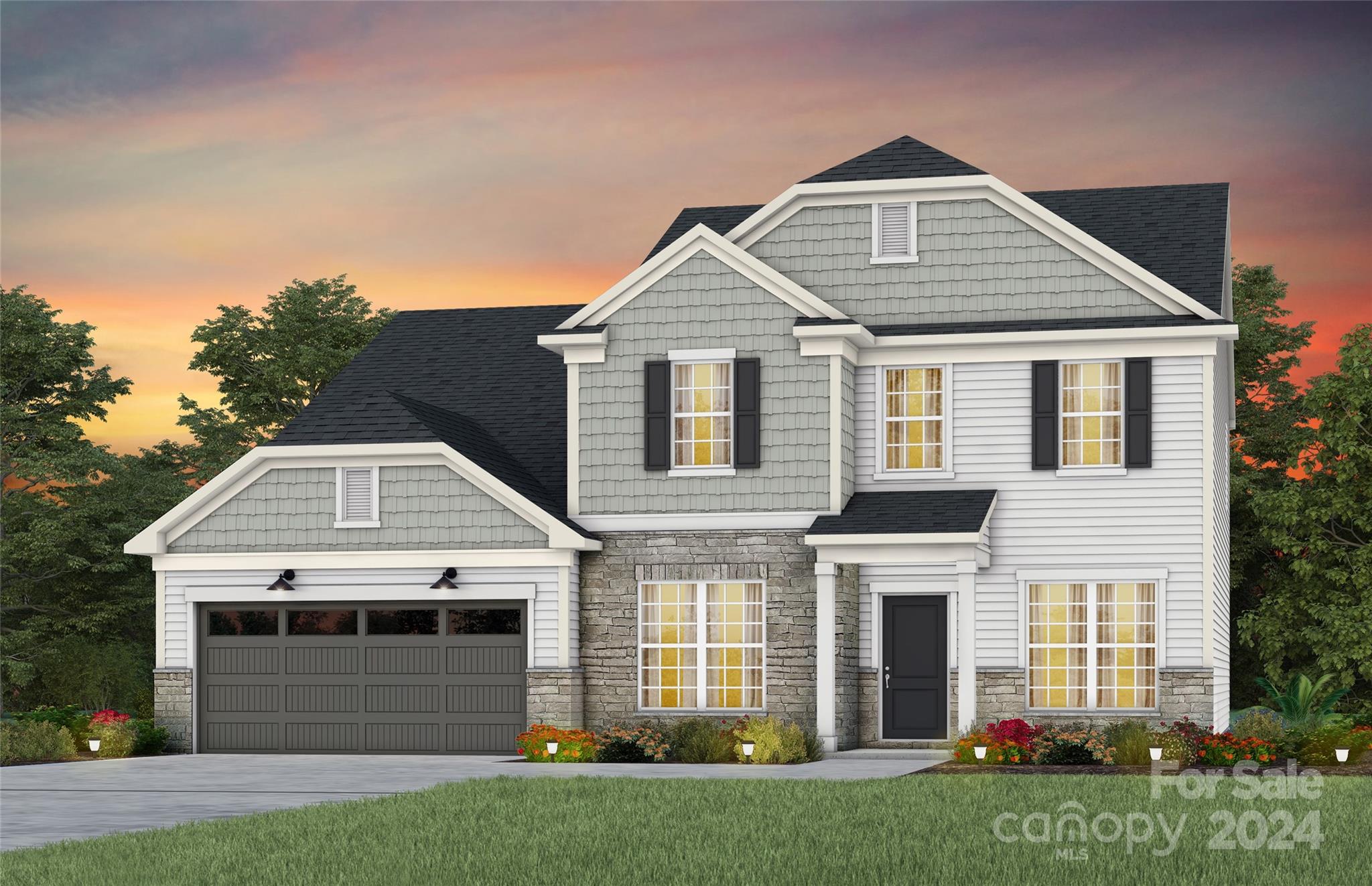 New Construction Home ready by MAY 2025 in Brand New Kinsdale Community in Indian Land!  All included List Price includes any current sales incentives as shown on our website, call for details.  Our popular Riverton Floor Plan offers beautifully curated selections and incredible structural features such as an inviting Covered Porch, Guest Bedroom with Private Bathroom on the main floor, and private Office for working at home. This open floor plan will not disappoint with the spacious Gathering Room and magnificent upgraded Kitchen with gas appliances.  Upstairs features an open Loft, plus 4 additional bedrooms, including the Owner's Bedroom and Bath with walk-in shower.  All upgrades and options have been selected.  Visit us at our sales center, in the community, to learn more about this and other incredible homes in tranquil Kinsdale. HOA fees include High-Speed Internet/Cable and private trash collection. All Photos are representative only, not of this home.