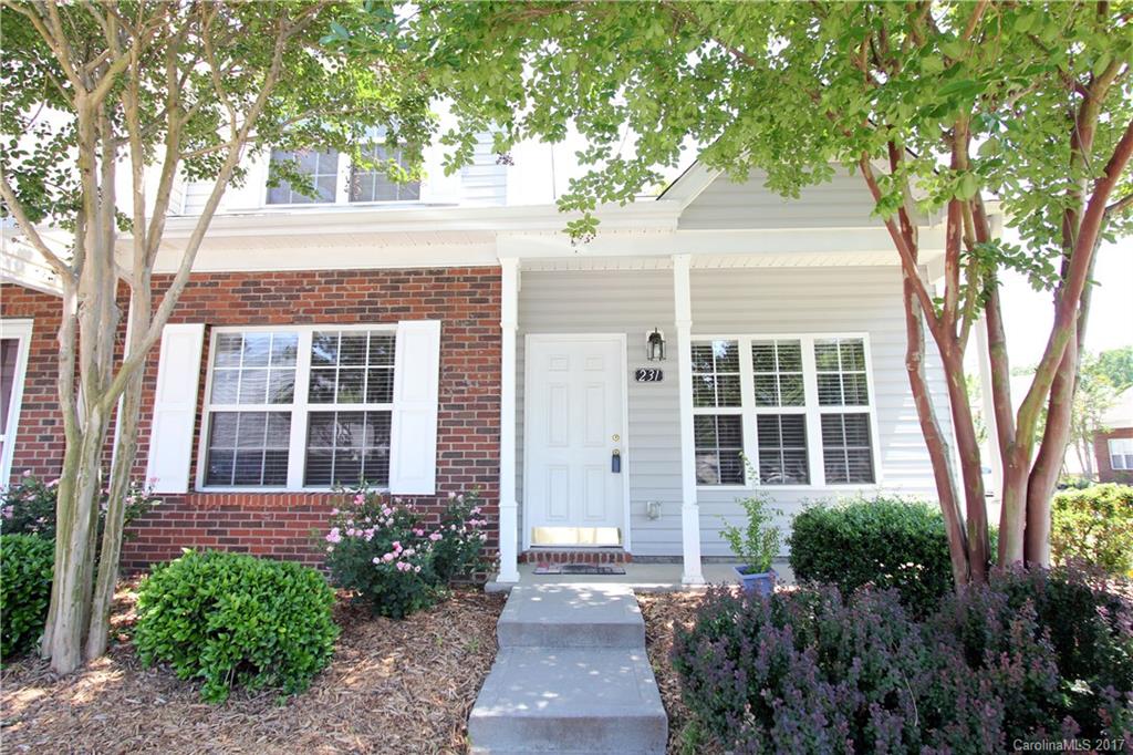 This end-unit townhome is move-in ready! Brand new carpet throughout and fresh, neutral paint in nearly every room. 2 story great room w/owner's suite on main. Large bedroom upstairs plus loft with walk-in closet and entry door. Could easily be converted into 3rd bedroom. Brand new microwave in kitchen. Professionally cleaned. Excellent location close to I-77 & I-485. Under 10 mins. to Carowinds & Carolina Place Mall.