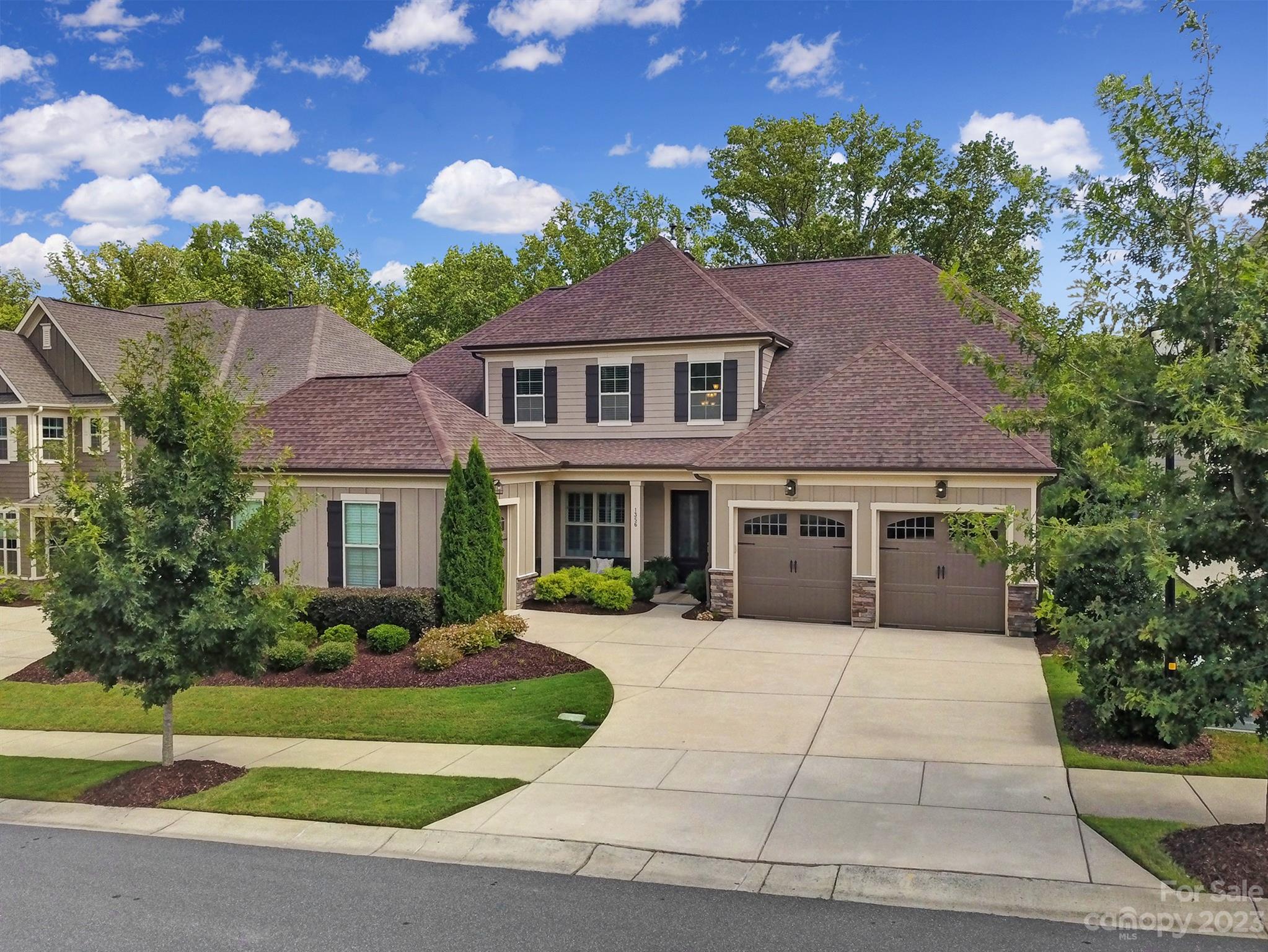 Prepared to be wowed! Shows like a model built in 2016. Open plan with lots of windows bringing natural light to gourmet kitchen w oversized island, 5 burner gas cook top, double oven, stainless appliances, pot filler, upgraded pantry, open dining w slide doors leading to screened porch. The main floor offers primary & private guest suite, office with french doors, dining room, welcoming great room to entertain w stone fireplace, and a 3 car garage. The primary suite features walk-in closet, walk-in tile shower, and large soaking tub. Upstairs you will find two additional bedrooms, full bath, loft, and a huge flex room that could be the 5th bedroom w/ large walk-in closet. Hardwoods in main living areas, tile baths, custom plantation shutters on main level. Extensive hardscape/landscaping, fire pit, very private yard, with irrigation. Community offers clubhouse, pool, 2 play grounds, 2 ponds, walking trail, and walk-able to the new Brayden Village. Welcome home!