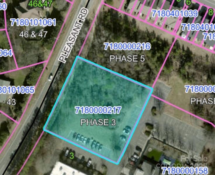 Located at Gold Hill Road & Pleasant Road very near I-77 in flourishing Gold Hill Commerce Park.  Close to shopping, dining, daycare, medical offices, & business offices. High volume traffic flow.   Possible uses: Restaurant, fitness center, bank, medical or tutoring facility.

Phase/Parcel #3 is within the Gold Hill Commerce Park Horizontal Property Regime II & has the rights & requirements of Regime II & its Master Deed. Sanitary sewer will require an easement though Phase/Parcel #4 to connect to public gravity sewer at the lower portion of phase/parcel 4. See drawing. Master Deed available in attachments or through your real estate agent. Subject to cost sharing for shared agreement within the Regime for usage of parking, roads, & certain amenities (approx. $3/sf of building),  This phase/parcel is subject to a 15 day Option Period for First Right of Refusal.  Access to public roads through Regime private roads.

Also listed for sale are Phases 4 & 5, MLS #4272399 and #4272364