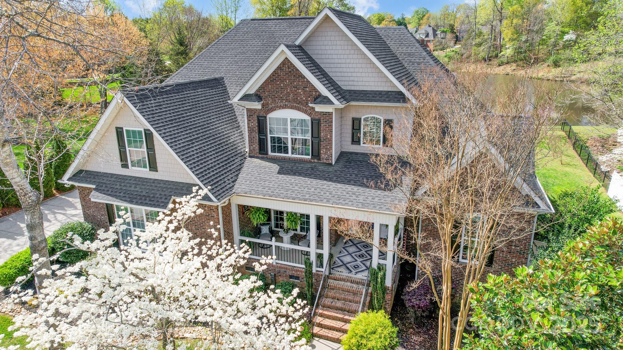 Peace & Tranquility in this waterfront fully upddated brick home. Welcome Home starts w an inviting brick lined drive & walkway to the front porch. This home offers an open layout that effortlessly connects family room, kitchen, eat- in area, great room & screen porch. From the back deck to paver patio w built in fire pit & private fenced back yard w water frontage, its a perfect location for everyday living & entertaining. Kitchen boasts ample counter space, 5 burner gas range & walkin pantry. Laundry on main w folding area, sink & cabinets. Primary BR on main offering lots of windows w stunning waterviews. Upstairs BRs are ample sized w walk in closets. Bonus rm w wetbar, granite countertops, under cabinet beverage fridge & water views. This cul-de-sac home has new mechanicals: 2 gas furnace units, 2 TRANE HVAC units, Rinnai tankless water heater & GAF Timberline HDZ Roofing w transferable warranty. 3 car garage. Don't miss your opportunity to view this home. Lower county taxes only!
