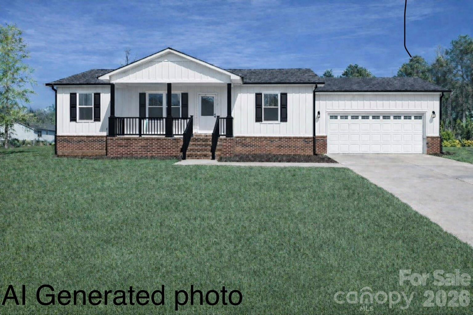Brand-new under construction home. Featuring a 3-bedroom, 2-bath open floor plan with a dedicated laundry/mudroom. This home will be absolutely stunning once completed. Please note: the exterior rendering was generated with AI and is intended only as a visual approximation of the finished structure. Seller will pay up to $5,000 in closing cost.