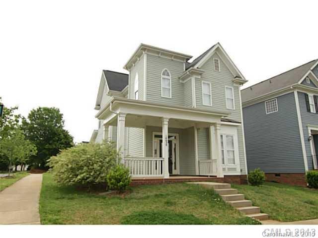 Charming 3-bedroom, 2.5-bath Victorian style home with wraparound front porch on corner lot. Entry with HWs opens to LR with French doors and heavy crown molding, also perfect for study or DR. Galley kitchen features upgraded cabinets with pull-out shelves and opens to sunny breakfast nook and FR. Spacious secondary bedrooms share a Jack-and-Jill bath. Patio with outdoor storage room leads to the detached 2-car garage. Community playground, pool, clubhouse and walking trails.