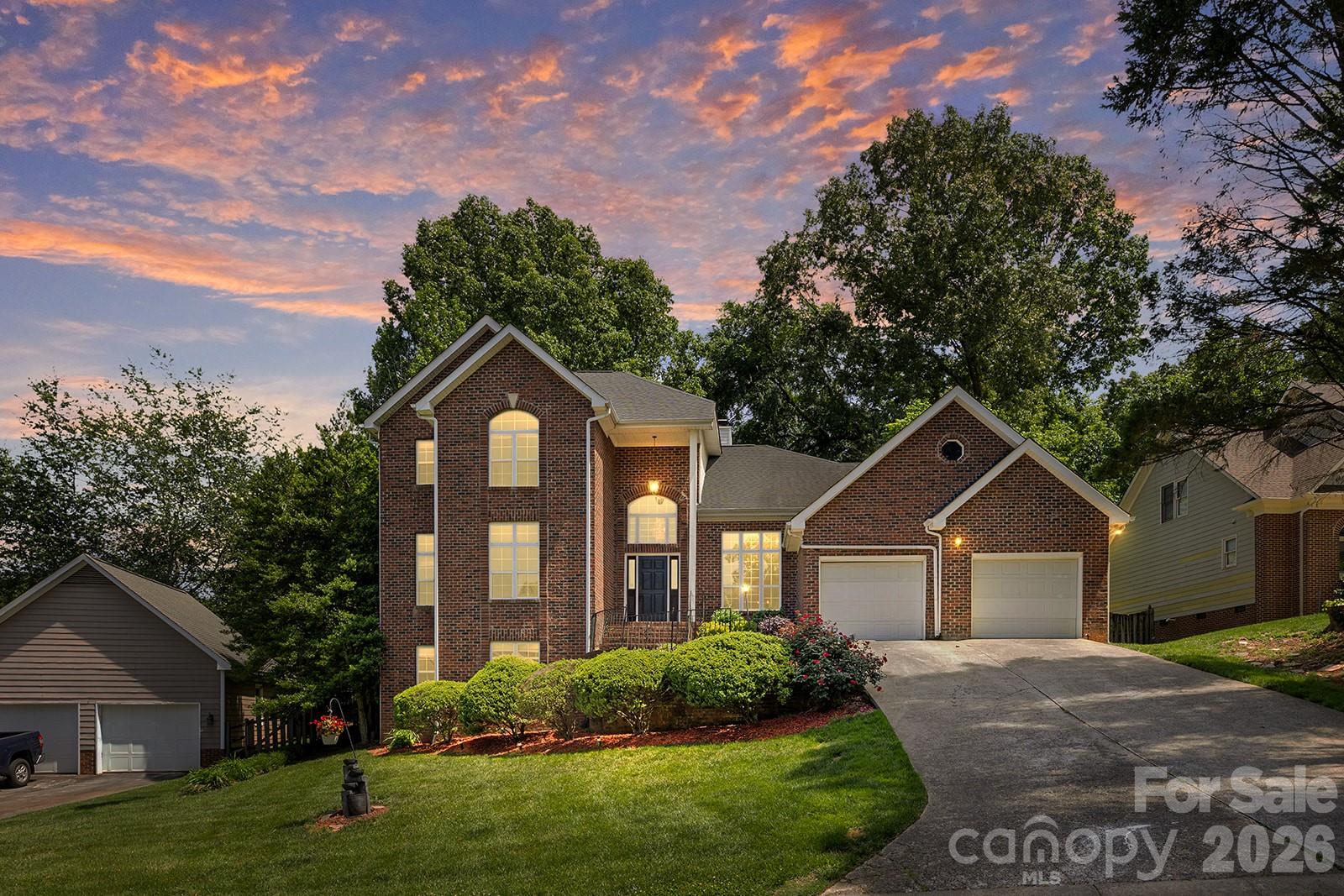 Opportunity knocks in the established McCarron community! This spacious full brick home offers over 3,800 square feet with 4 bedrooms, 5 bathrooms, and a hard-to-find basement—an increasingly rare feature in this price point. Built in 1995, the home offers solid bones, generous living spaces, and a flexible layout ideal for multigenerational living, entertaining, or future customization. Priced below market value to reflect cosmetic updates and TLC needed, this is a fantastic opportunity for buyers looking to build equity and make a home their own. Conveniently located near I-485, shopping, dining, and everyday amenities, this property combines size, location, and upside potential in one compelling package. Homes with this much square footage and basement potential at this price do not come along often