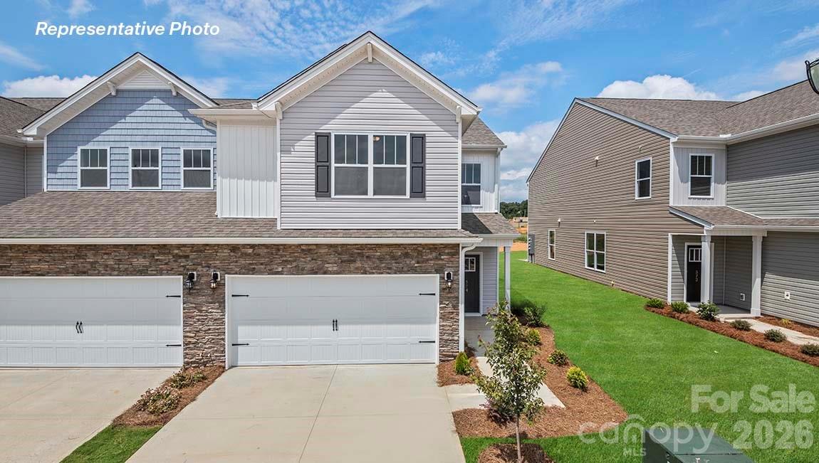 The Linville is one of our two-story townhome floorplans featured at Skybrook Corners in Concord, North Carolina, conveniently located just north of Charlotte. This townhome offers 2,439 sq. ft. of living space, 4 bedrooms, 3 bathrooms, and a 2-car garage. Upon entering the home, you’re greeted by the inviting foyer that leads you to the kitchen on the right, which overlooks the dining room and living room, and features stainless steel appliances, quartz countertops, and spacious walk-in pantry, and an island perfect for cooking or entertaining. Just off the living room you will find your first secondary bedroom connecting to a full bathroom ensuring privacy and conveniency. Out back is the patio, perfect for outdoor entertaining or enjoying beautiful weather. Elevating up to the second floor you will find your primary bedroom which boasts a walk-in shower, a bathtub, dual vanity with plenty of sink space to share, a roomy walk-in closet, and a water closet for ultimate privacy. The loft offers a flexible space that can be used as a media room, playroom, or fitness space and conveniently connects to a full bathroom with a tub-shower combo. The laundry closet is just off the loft. The two secondary bedrooms provide ample natural lighting, and a storage closet is nestled in the corner of the loft.
With its thoughtful design, spacious layout, and modern conveniences, the Linville is the ideal place to call home at Skybrook Corners. Contact us today to schedule a tour!

End unit!