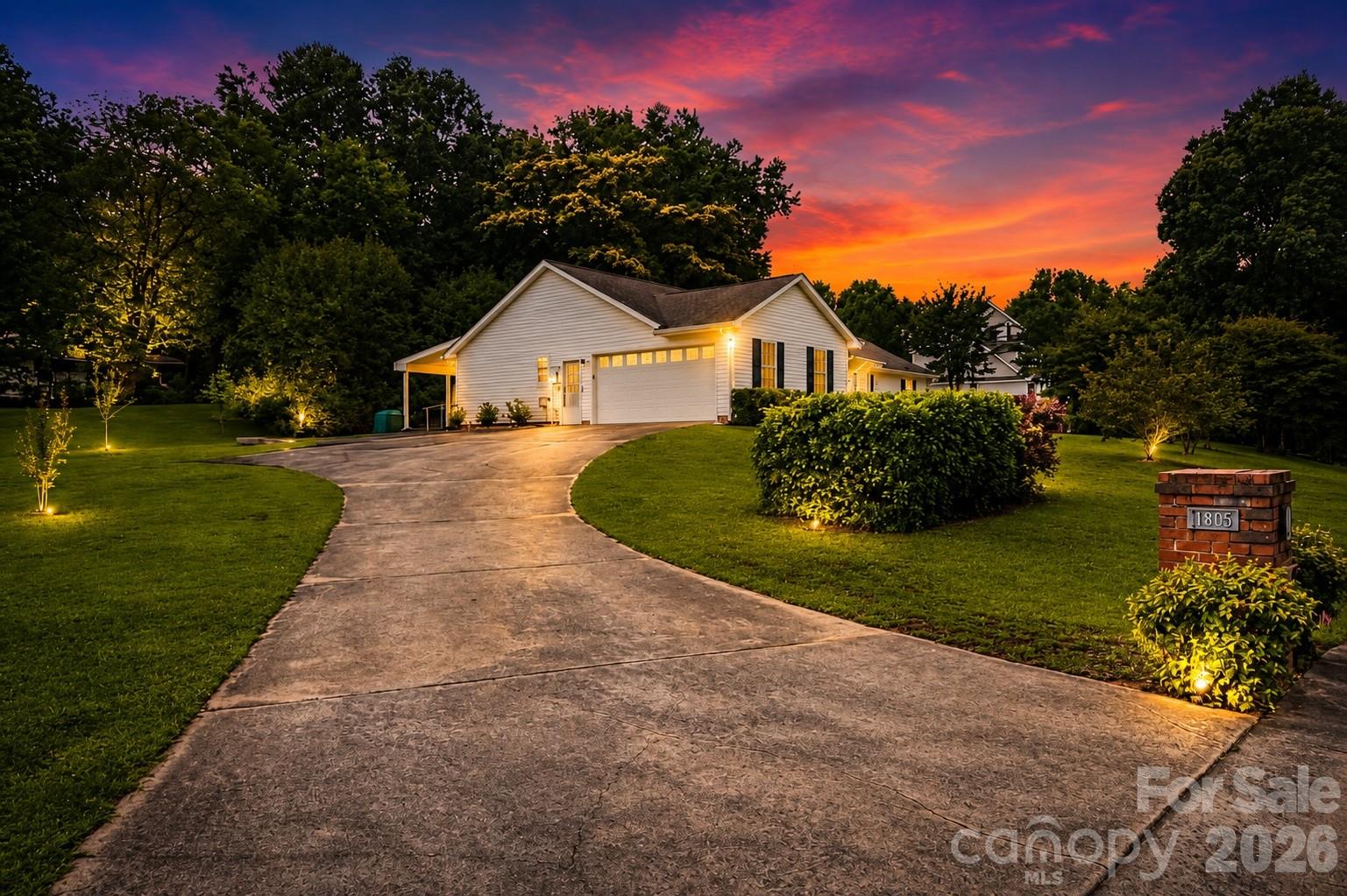 Rare opportunity to own a private ranch retreat in the heart of Fort Mill with no HOA and nearly 3/4 of an acre surrounded by mature trees and natural beauty. Tucked away in highly desirable Pleasant Ridge, 1805 Lillian Lane offers the perfect blend of peaceful living and everyday convenience.

Inside, the functional single-story layout provides comfortable everyday living with spacious gathering areas, abundant natural light, and endless potential to personalize and make your own. Step outside and enjoy the serenity of the expansive backyard, covered porch, and natural setting that creates a true escape while still being minutes from shopping, dining, and top-rated Fort Mill schools.

The attached two-car garage and oversized lot provide flexibility rarely found at this price point. Conveniently located near Anne Springs Close Greenway, Peach Stand attractions, Ballantyne, and all that Fort Mill has to offer.