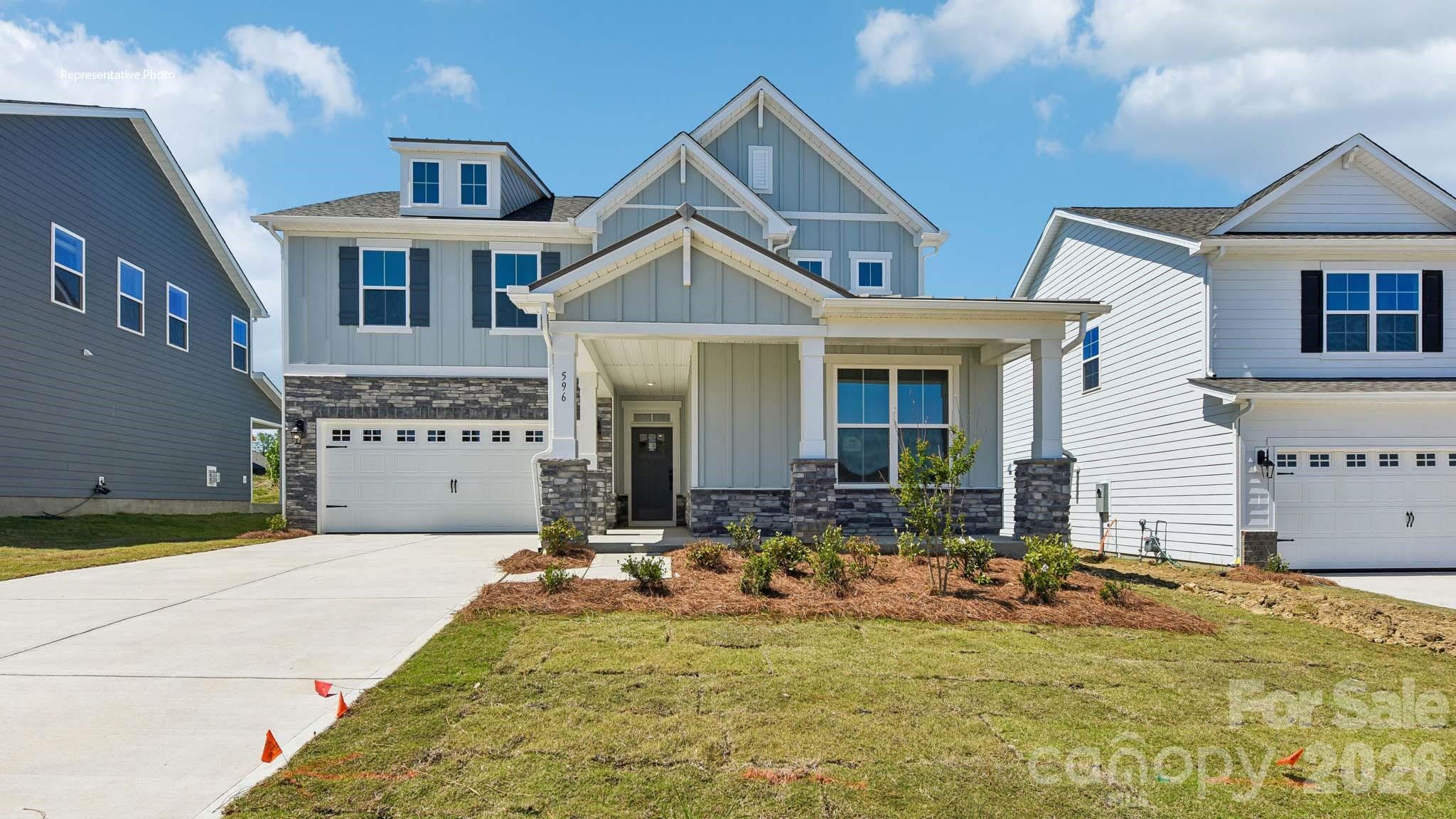 Come see 4273 Round Table Drive located in Gastonia, North Carolina!

The Edisto is a spacious two-story home offered at Avalon in Gastonia, NC. The home features four bedrooms, 3 bathrooms, plus a loft as well as two-car garage.

The open concept layer connects the home beautifully, where the inviting foyer greats you upon entering the home and opens you a bedroom and bath on the main level. You are then welcomed into the heart of the home, where the kitchen, dining and large family room meet to create a relaxing atmosphere. The kitchen’s stainless-steel appliances, ample cabinet space, large pantry and a center island make it perfect for cooking and entertaining.
Upstairs you will discover a large primary suite with a walk-in closet and an en-suite bathroom with dual vanities and a separate tub and shower. The additional two bedrooms provide privacy and comfort and share access to a secondary bathroom. A loft space on the second floor can be used as a media room, home office, or playroom. Additional features include a laundry room, ample storage closets, and large windows for natural light.

With its thoughtful design, spacious layout, and modern conveniences, the Edisto is the perfect place to call home.

Pictures are representative.