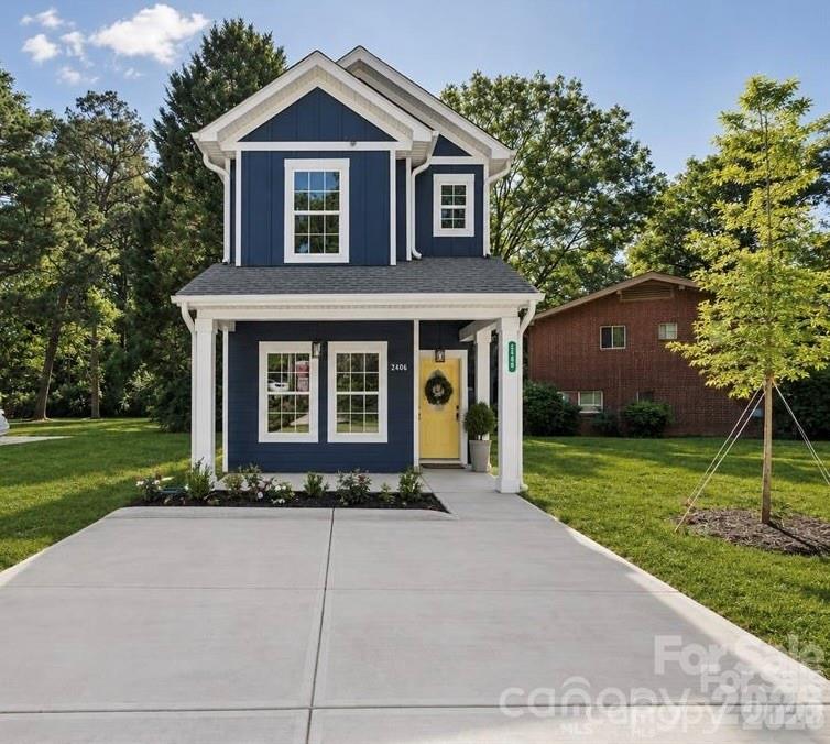 2406 Newland Rd, Charlotte, NC
NEW CONSTRUCTION with upscale finishes, modern style, and a private fenced yard in one of Charlotte’s rapidly growing areas! This beautifully crafted 4-bedroom, 3-bath home offers an open-concept layout filled with natural light and thoughtfully selected upgrades throughout. The spacious primary suite features a custom walk-in closet and a private ensuite bath designed for comfort and functionality.
From the detailed trim work and designer lighting to the warm wood cabinetry and stylish finishes, every space has been carefully curated to feel both elevated and inviting. The kitchen opens seamlessly into the main living area, creating the perfect setup for entertaining or everyday living.
Enjoy outdoor privacy with a new 6’ fenced backyard, ideal for pets, gatherings, or relaxing evenings at home. Conveniently located near parks, dining, shopping, and major Charlotte conveniences, this move-in ready home blends quality craftsmanship with modern living. Pending power for CO.  Photos are virtually staged.  Grass has been seeded, virtual grass.