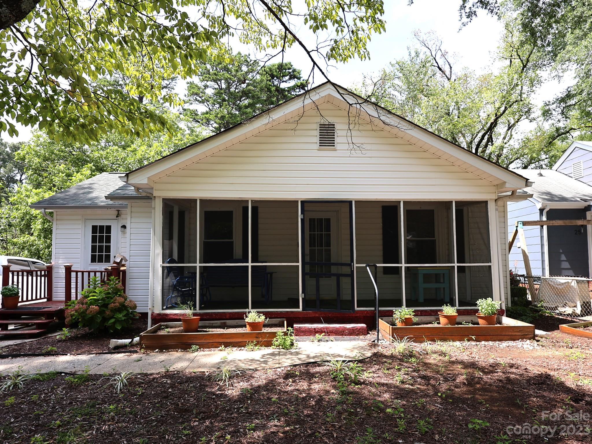 Location, Location! Discover this charming home near Les Myers Park in Concord, offering easy access to trails and amenities. Also ideal for those seeking proximity to downtown Concord and it's amenities. This home features hardwood and tile flooring in the bathroom.  Enjoy your morning coffee or relax in the evenings on the screened front porch.