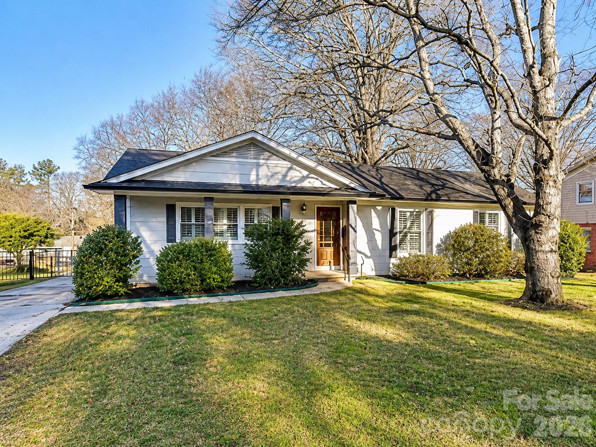 Windsor Park Charmer, extensively renovated in 2019, Updated kitchen and bathrooms, new roof, windows and plumbing, new HVAC in 2020. Spacious open floor plan Kitchen features Shaker style Cabinets and Granite counter tops, island with bar stool seating, gas range with over head vent. Sunroom off kitchen with direct access to fenced back yard. Plantation shutters in the Living and Dining and front 2 bedrooms.