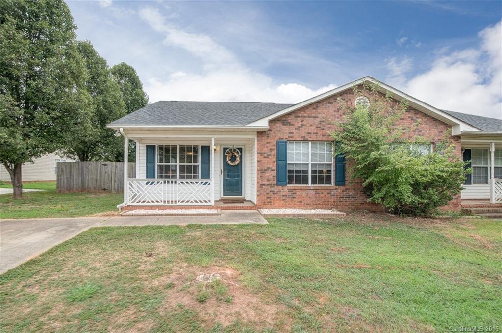 Charming home in hot Fort Mill with open living and dining. Kitchen offers ample storage and work space. Large private fenced back yard and additional storage shed. Culdesac on a quiet street in a neighborhood that has very little turn over.  This neighborhood is filled with charming duplex style homes, one owner on each side... town home style living with only one shared wall.  Highly rated schools and close proximity to shopping and highways.