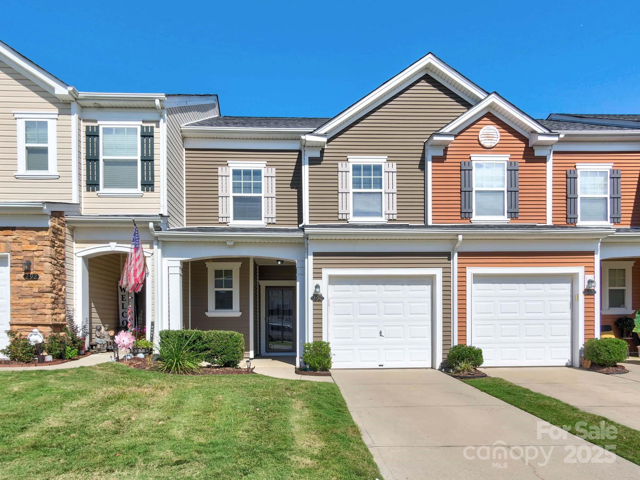 Talk about the perfect location!  Make sure to come see this lovely 3 bedroom, 2.5 bath townhome in the gated community of Catawba Village.  At nearly 1600 square feet, the main level offers an inviting open floor plan, with LVP flooring, kitchen with newer appliances, and a private patio with no neighbors behind you.  Upstairs you'll find 2 ample size secondary bedrooms, the large primary bedroom with en-suite bathroom, another full bathroom, and laundry.  The community amenities include a pool to enjoy during the summer months with clubhouse, walking trails, and pond all for a low HOA fee of $165/month. Water heater replaced in 2024.  Zoned for top rated schools in Fort Mill SC, easy access to Carowinds, restaurants, I-77, 485, and so much more.  No city taxes and move-in ready.
