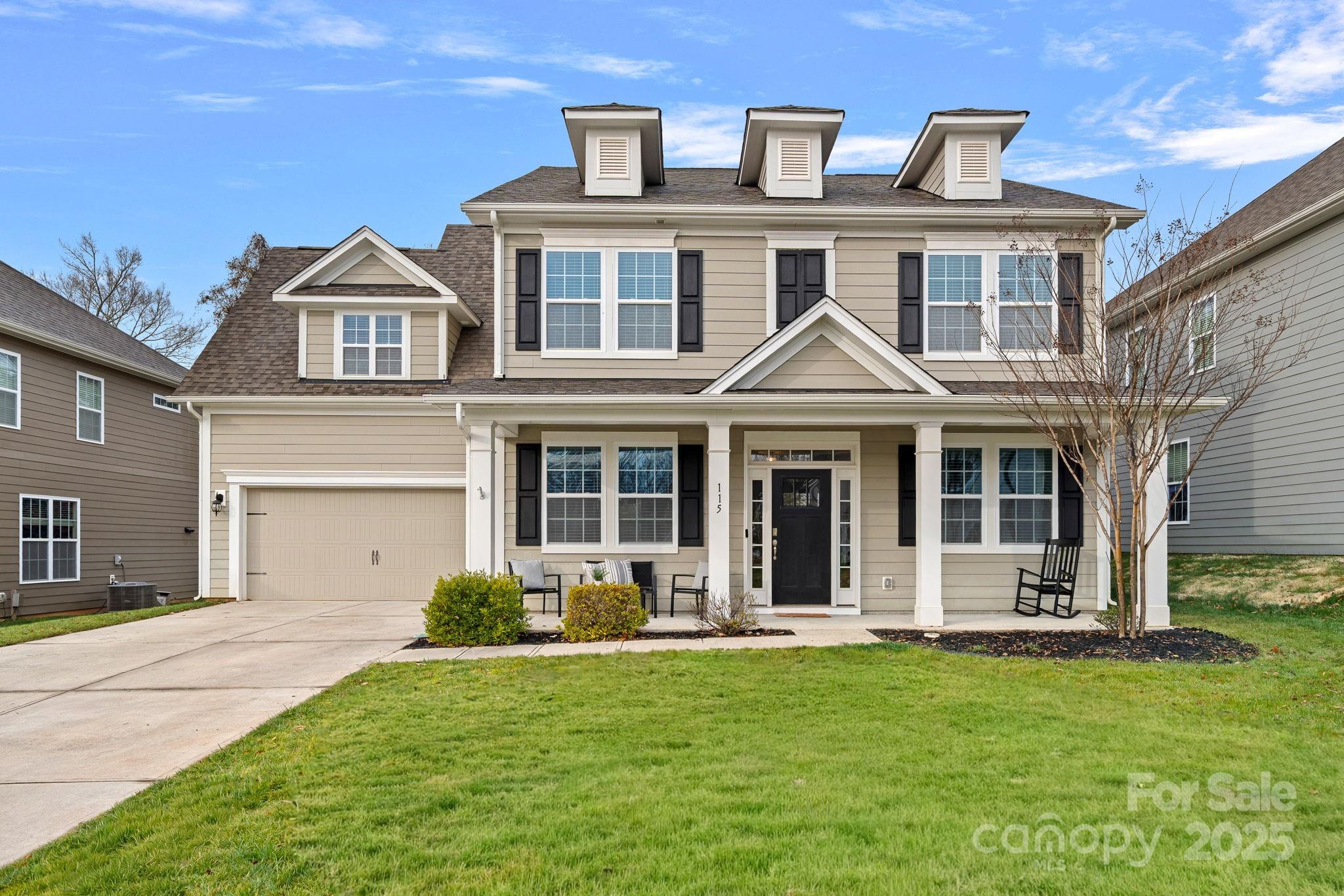 Welcome to this stunning home featuring an open floor plan perfect for modern living. The spacious living room offers a cozy fireplace and flows seamlessly into the gorgeous kitchen, complete with all stainless-steel appliances—including a double oven, gas cooktop, built-in microwave, dishwasher, and refrigerator. A large island with a breakfast bar makes this kitchen an ideal gathering spot. Just off the main living area is a private office with French doors, perfect for working from home. A convenient drop zone adds extra functionality near the entryway. This home offers four bedrooms, three full baths, and one half bath, including generous bedroom spaces for everyone. The large laundry room provides excellent storage and convenience. Enjoy outdoor living on the covered patio overlooking the fenced-in backyard—perfect for relaxing or entertaining. Located in the desirable Meadows at Coddle Creek, this community features wonderful amenities, including a pool, playground, and walking trails. $10,000 SELLER CREDIT OFFERED!