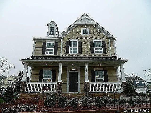 Newer items: HVAC, dishwasher, garage door opener, interior re-painted and ceiling fans in all rooms. Entire house was recently power washed. Hardwood floors on first floor and carpet on the second floor, granite countertops, stainless steel appliances, washer and dryer appliances included, faux wood blinds, gas fireplace; 2-car garage; Up and down porches in back and large rocking-chair front porch with fans. Location close to retail and dining. Ardrey Kell High School zoned. AT&T Fiber or Dish Network TV. Community amenities: pool and playground, boardwalk walking trail, Bocce court with outdoor firepit. Unfurnished. Lawn maintenance included. Available 8/1/23.