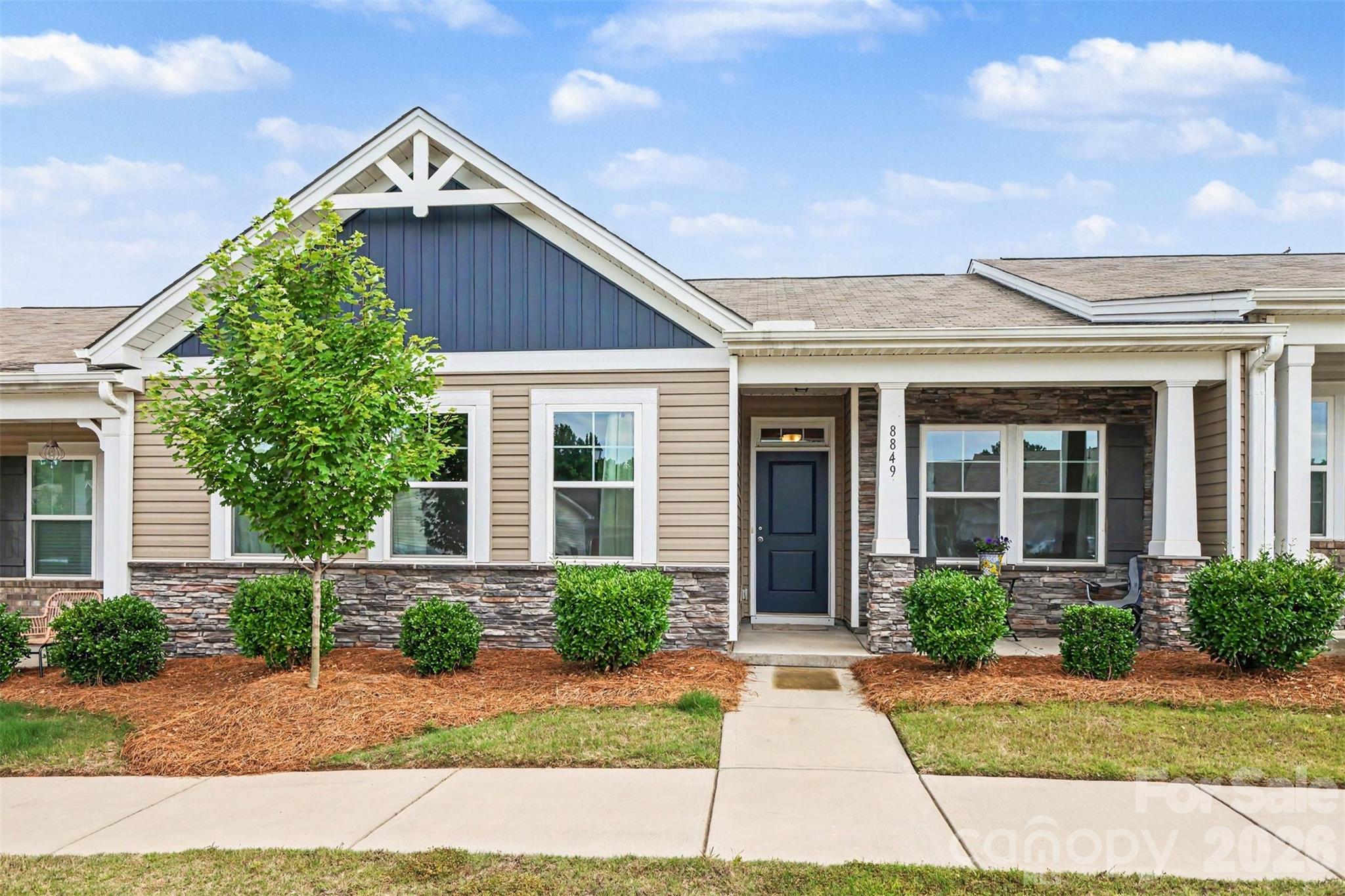 Welcome to this like-new, one level townhome featuring 2 spacious bedrooms, two full bathrooms, open concept kitchen, dining area and living room plus a bonus room. This community is just steps away from downtown Waxhaw giving residents easy access to Main Street shops, restaurants, and year-round events. This community is low-maintenance and easy living for the buyer that values small-town living with modern charm! Don't miss this one!
