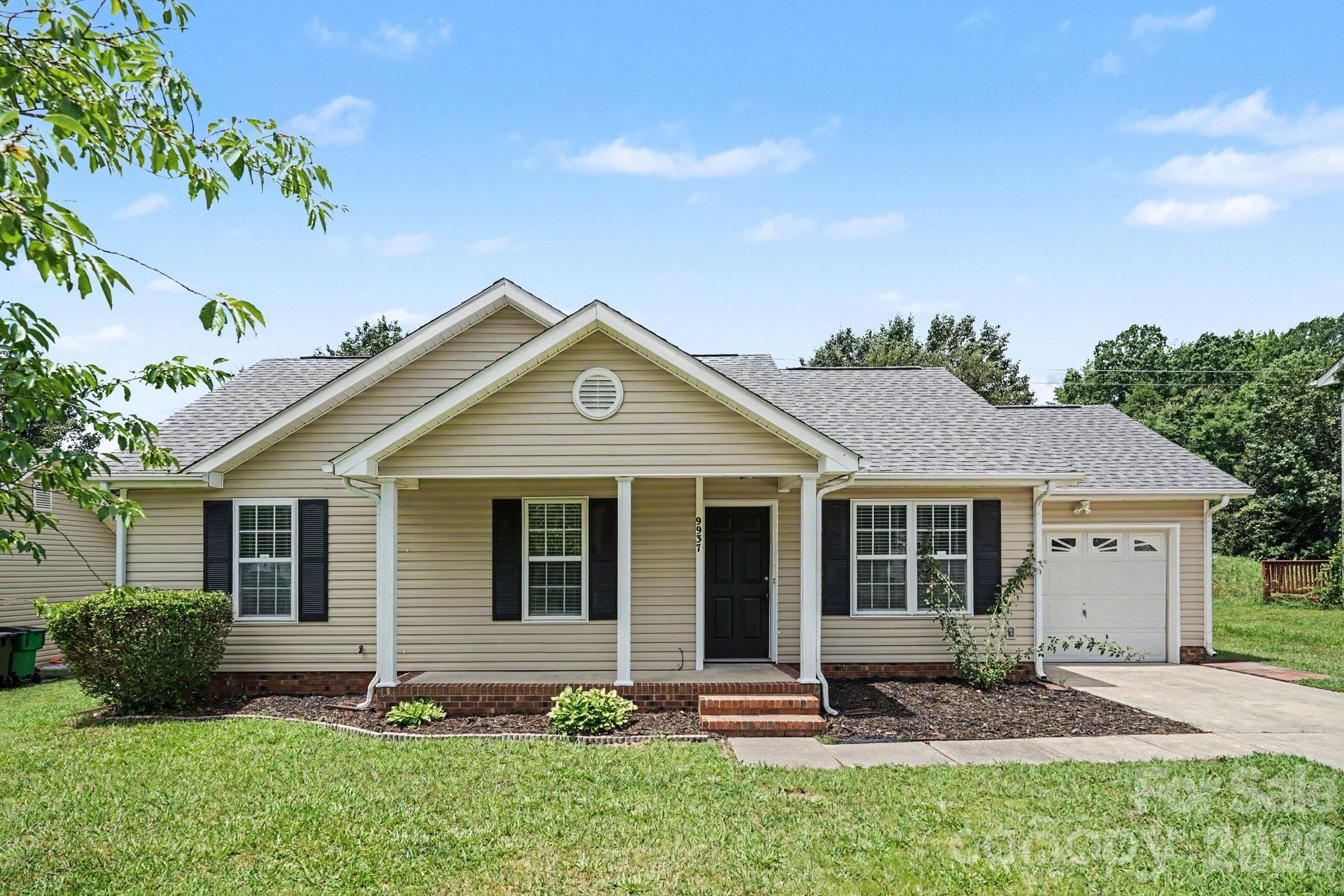This exceptional 3-bedroom, 2-bathroom single-story home offers a wonderfully functional layout packed with modern updates and the ultimate convenience of stairs-free living. A charming front porch welcomes you to the property, creating the perfect spot for morning coffee and excellent curb appeal. The heart of the home showcases a beautifully updated kitchen fully equipped with premium granite countertops and a sleek suite of stainless steel appliances, creating an elegant and highly efficient hub for all your culinary needs. Designed for everyday comfort, the layout transitions beautifully to quiet personal retreats where all the bedrooms feature cozy, plush carpeting underfoot for ultimate warmth and relaxation. The living space flows seamlessly out to a spacious private backyard, providing a fantastic open-air canvas for gardening, pets, play, or relaxing weekend barbecues. Complete with an attached 1-car garage providing secure parking and extra utility storage, this turn-key residence is thoughtfully optimized for a comfortable and low-maintenance lifestyle.