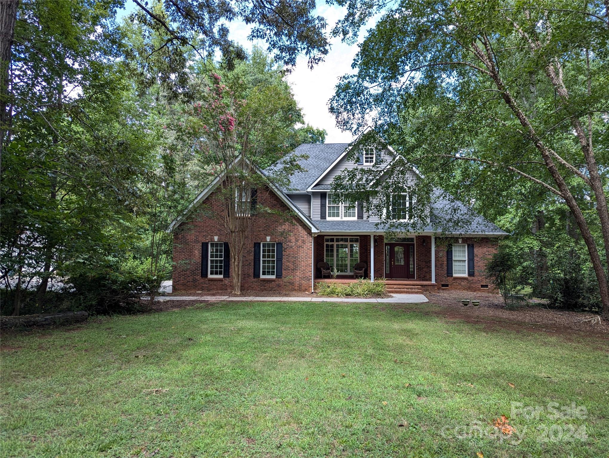 This property is 2.17 acres - an extra large wooded,  private lot in Eastview Oaks. First floor master suite has a remodeled bathroom with zero entry tile walk-in shower and his/her vanities. New (2024) kitchen cabinets, quartz countertops and tile backsplash open to the living room and breakfast area with window seat.  First floor office with built in cabinets. First floor half bath and laundry room. Large upstairs secondary bedrooms with built-ins.  Second floor walk-in attic space and laundry chute. New roof (2024).  Two car attached garage plus a detached two car shop with finished room guest suite above and 50 amp RV hookup.  Plenty of room for RV parking on the side of the detached garage plus plenty of car parking.   New (2022) second floor HVAC and water heater.  First floor HVAC 2016.  Inground 20x40 lazy L vinyl liner pool and paver patio area with gas fire pit.
Listing agent is related to sellers.