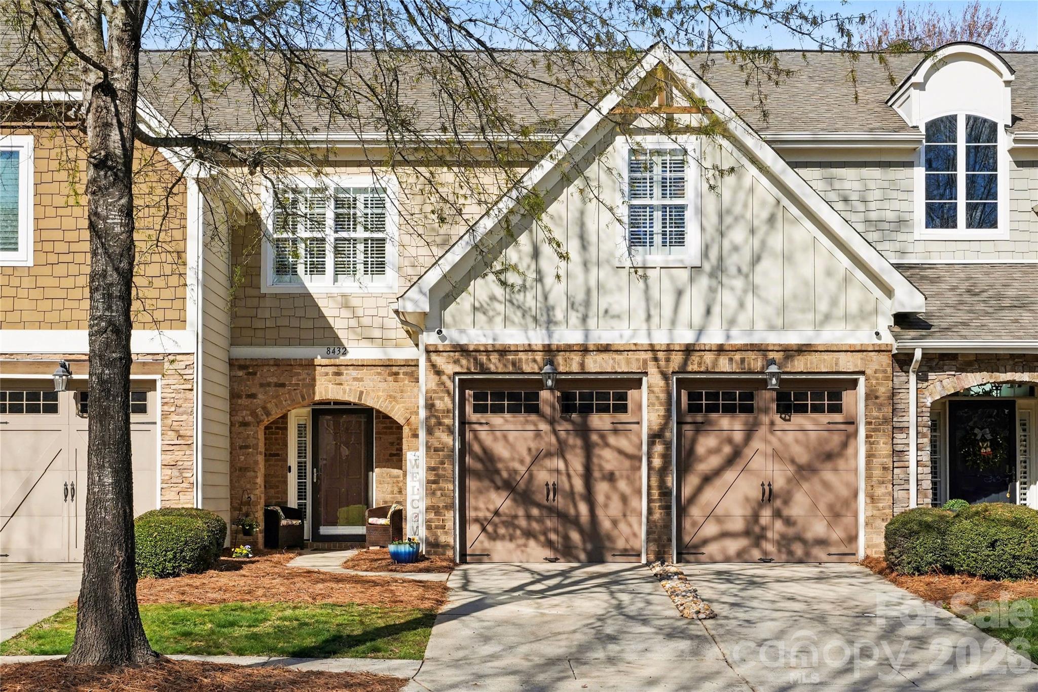 Welcome to 8432 Loxton! This gorgeous 3-bedroom townhome is in the highly desirable Vineyards at Lake Wylie neighborhood! This beautifully maintained home offers comfortable living with modern style and convenience in one of Charlotte’s most amenity-rich neighborhoods. This community is equipped with a resort-style pool, fitness center, tennis and pickleball courts, a dog park and scenic walking trails around the lake.

Inside, you’ll find a spacious and inviting layout perfect for everyday living, featuring a custom iron rod stair rail and custom closets in all three bedrooms. The primary bedroom is conveniently located on the main level, and the sunroom offers the perfect space for relaxation.

Located just 10 minutes from Charlotte-Douglas International Airport, with easy access to I-85 and I-485, this home offers the perfect blend of recreation and convenience.

Don’t miss the opportunity to own this beautiful townhome!