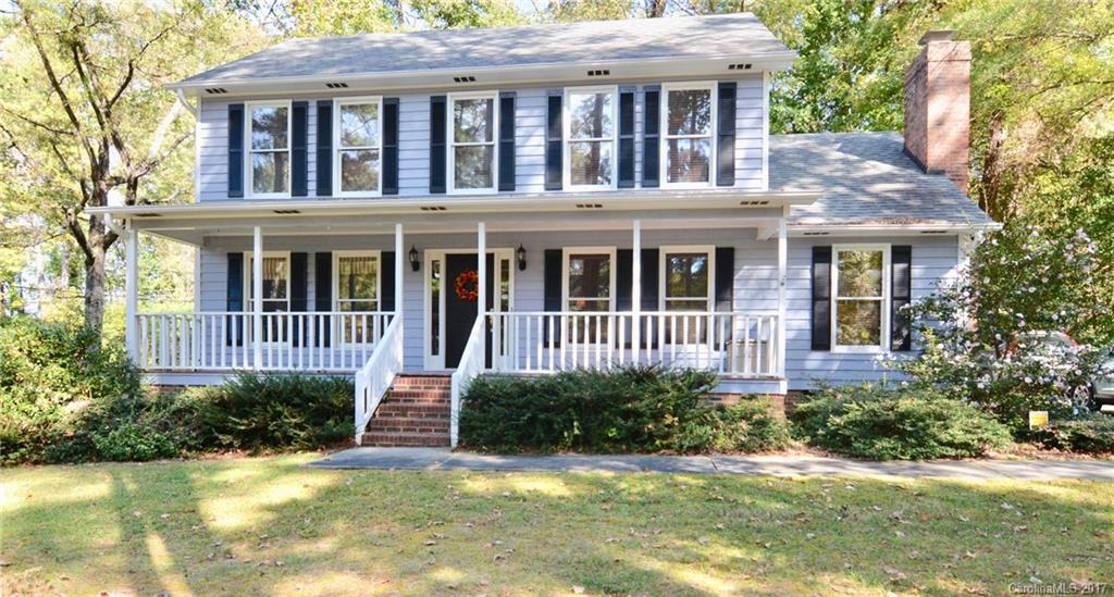 Located in the highly desired Swan Meadows, conveniently located near Grocery stores, shopping, restaurants  and easy access to I-77. Colonial home with large front porch on a wooded large lot. Upgraded corian counter tops, large eat in kitchen. Huge vaulted ceiling family room addition with built in book shelves. Upstairs has 3 bedrooms and 2 full baths.