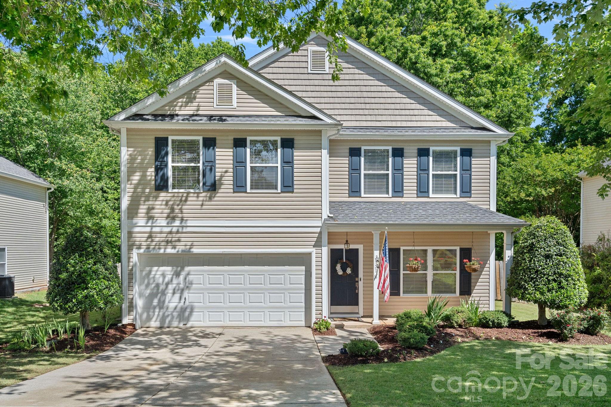 Beautifully updated and move-in ready, this stunning 4-bedroom, 2.5-bath home offers the perfect blend of style, comfort, and functionality. From the moment you arrive, the inviting covered front porch sets the tone for what’s inside.
Step into a bright, open floor plan featuring hardwood and tile flooring throughout—no carpet anywhere. The main level is designed for both everyday living and entertaining, with an oversized family room complete with a gas fireplace, a formal living room and dining room, and a beautifully updated kitchen. The kitchen boasts a island, granite countertops, tile backsplash, under-cabinet lighting, and plenty of storage. A convenient laundry room and half bath are also located on the main level.
Upstairs, the spacious primary suite is a true retreat, featuring a fully updated, spa-like bathroom with a large walk-in shower, dual sink vanity, and a custom walk-in closet. You’ll also find a versatile loft/flex space, along with three additional generously sized bedrooms and another beautifully updated full bathroom.
The home also includes a 2-car garage with a built-in workbench for added functionality.
Enjoy outdoor living in the private, fully fenced backyard, complete with an oversized deck—perfect for entertaining, relaxing, or creating your own outdoor oasis.
Located in a quiet and sought-out Fort Mill neighborhood, this home offers exceptional convenience just minutes from shopping, dining, healthcare, parks, and major commuter routes. With easy access to Highway 160, you’re a short drive to Fort Mill, Indian Land, Charlotte, and Ballantyne, all within the highly regarded Fort Mill School District.
This is one you don’t want to miss!