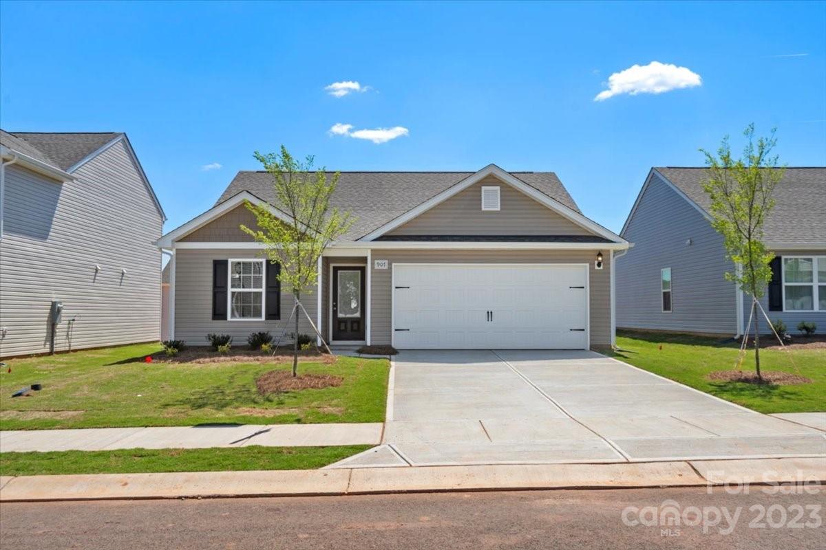 This lovely ranch style home is located close to I-77 which makes for an easy commute to Charlotte or Columbia, Landsford Canal, and the new Whitewater center. This is a brand new construction that offers an open floor plan with an attached 2 car garage, granite countertops, and stainless steel appliances including refrigerator. Owners can retreat each day to the spacious main suite, featuring a beautiful bedroom large enough to accommodate a king-size bed and dresser, a beautiful bathroom upgraded with designer fixtures, and a huge walk-in closet that provides enough room to arrange and store everything in your wardrobe. The family room opens to the kitchen and dining area, and gives the perfect setting for family gatherings. The sliding glass door off the dining area offers views of the private back yard. The community offers sidewalks, a playground, a covered grill area, a dog park, Picnic area, and a Shade Ramada.