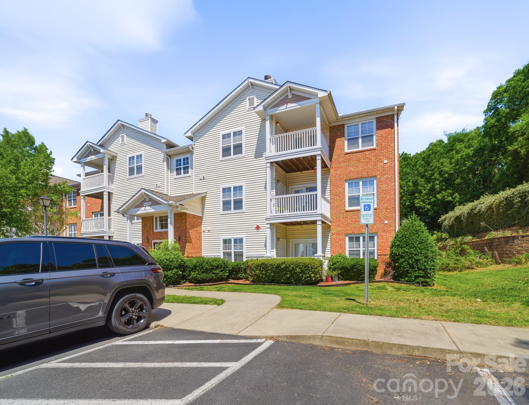 ** SELLERS ARE OFFERING $5000 TOWARDS CLOSING COSTS AND/OR A TEMPORARY BUY DOWN! ** Do not miss this 3rd floor condo that's hitting the market! New carpet and fleshly painted interior makes this the condo to see. Being on the top floor allows the living room ceiling to be vaulted and being the end unit provides more windows which allows more natural light. This 2 bedroom, 2 bath, split bedroom floor plan also has a separate laundry room. Washer, dryer and refrigerator to remain with the unit. This property has large closets in the bedrooms along with an exterior covered deck and utility closet. Conveniently located near UNCC and I-85. Great location for investment purposes or UNCC students. HOA fee includes your trash, water, clubhouse, pool, gym & rec room. New HVAC unit installed in 2022. Near shopping and restaurants. A code is needed to enter the exterior door into the building that leads into the condo units. This provides additional security and peace of mind. If you are looking in this area, then this is a must see condo. Priced to sell quickly.