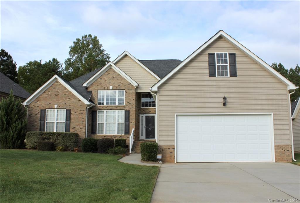 Gorgeous custom-built ranch home w/high ceilings, crown molding & hardwood floors in the main living areas. Formal dining room is perfect for entertaining. Eat-in kitchen with new granite counter tops & tiled back splash.  Elegant master suite features double tray ceiling, separate vanities, garden tub, shower & large walk-in closet. Surround sound & fireplace in great room. Rear office offers privacy & views. Extra space in garage for storage. Large deck. Irrigation system. Minutes to I-77