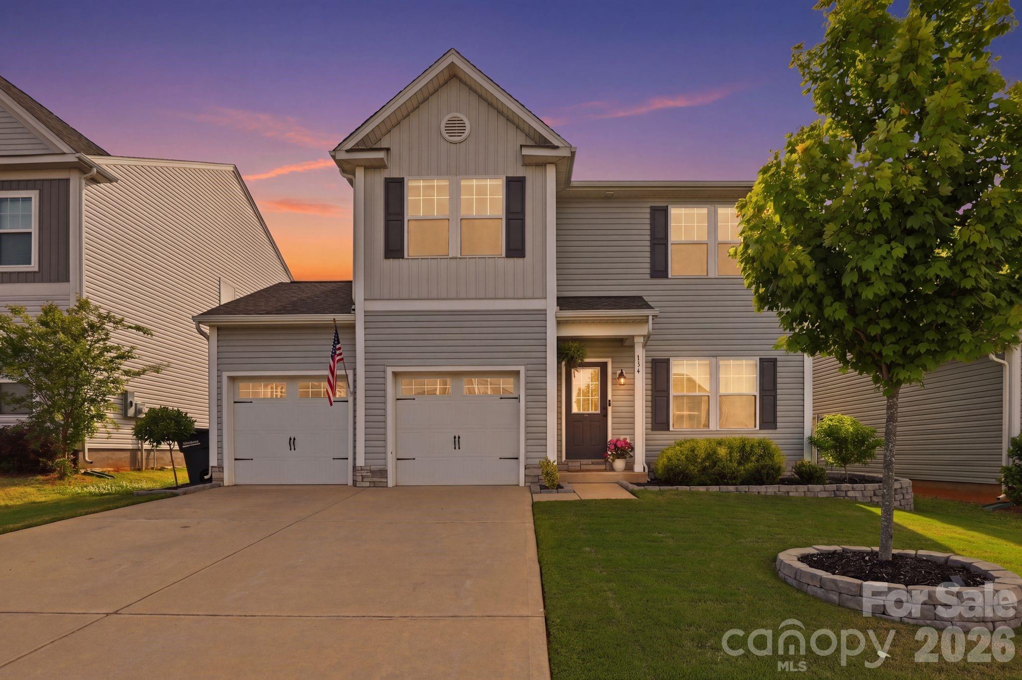 Discover modern living in the heart of historic Troutman with this stunning 3-bedroom, 2.5-bath home, built in 2021. Spanning over 2,000 square feet, this nearly new residence features a spacious open floor plan filled with natural light. The inviting living room, complete with a cozy fireplace, is perfect for gatherings, while the modern kitchen offers sleek appliances and ample counter space for effortless meal prep.The primary suite serves as a private retreat, boasting a large walk-in closet with LVP flooring and a en-suite bathroom with a walk-in shower. Step outside to your fenced backyard, ideal for entertaining around the charming fire pit while enjoying serene views.Located just minutes from I-77 and Highway 21, this home provides easy access to shopping, dining, and entertainment. The community features scenic walking trails, perfect for outdoor enthusiasts. Don’t miss your chance to own this incredible home. Schedule your showing today!