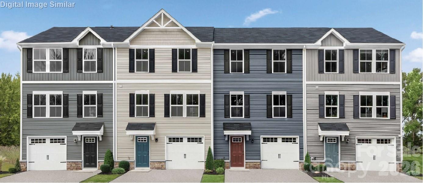 New building released—rare END UNIT opportunity! To-be-built 3-story Juniper townhome in the tree-lined Sunset Creek community, just minutes from Uptown Charlotte with easy access to highways, shopping, and dining.
Entry level features a versatile flex space—ideal for a home office, gym, or guest room—plus a front-entry 1-car garage. The open main level offers a bright kitchen with stainless steel appliances, large island, and seamless flow into the living and dining areas. Upstairs includes a private owner’s suite with walk-in closet and en-suite bath, along with two additional bedrooms, full bath, and convenient laundry. Incredible savings included! HOA covers lawn care, trash, recycling, dog park, and playground. Washer, dryer, refrigerator, and blinds included. Buyer can personalize interior selections.