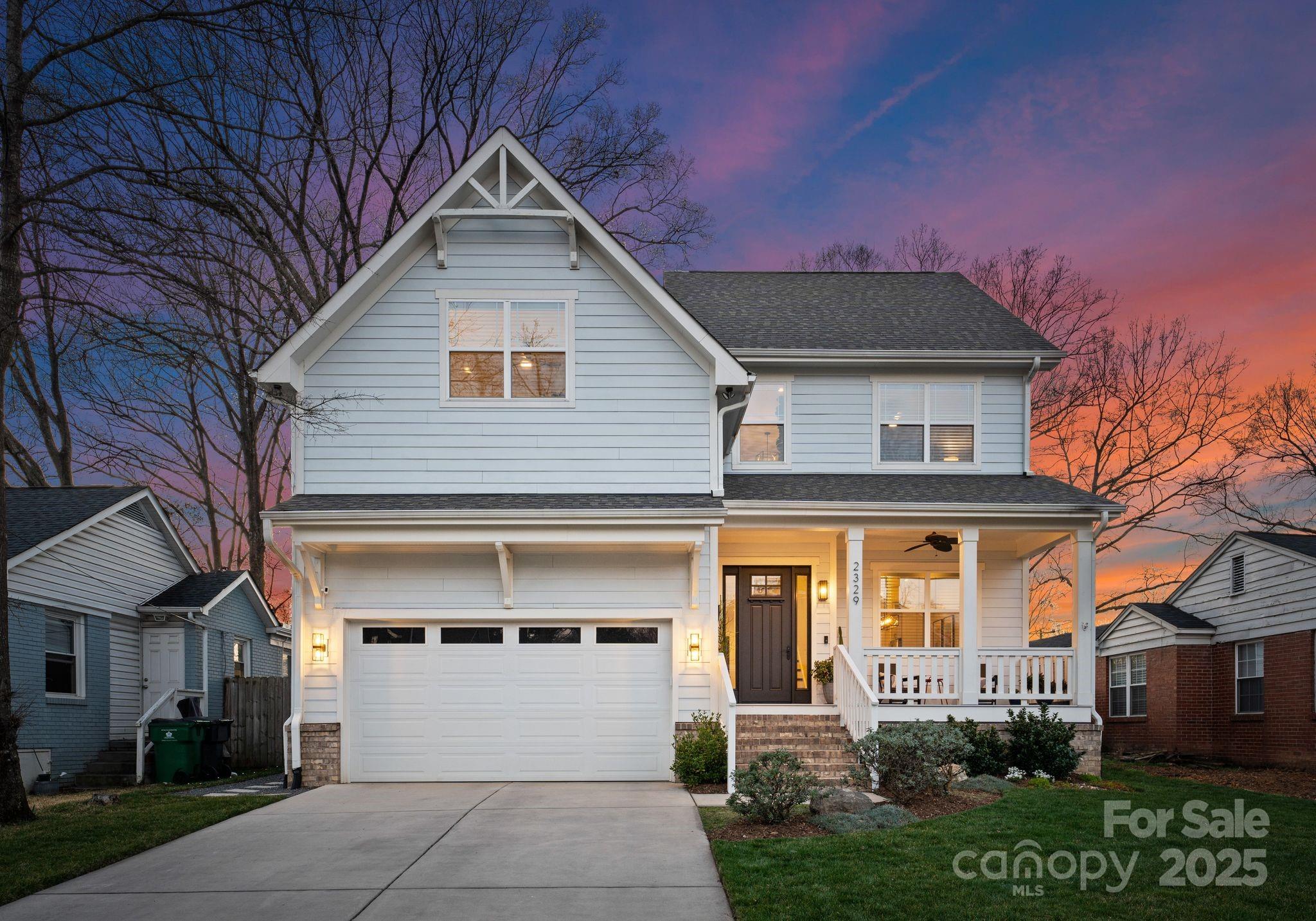 Prime location that is minutes to Uptown Charlotte! Stunning 4 Bed/2.5 Bath Home in Villa Heights! This charming arts and crafts beauty offers incredible curb appeal and is just minutes from the new Lynx Blue Line station. Filled with architectural details and high-end finishes, the open floor plan boasts a designer kitchen with Quartzite counters and a marble backsplash. The half bathroom is layered with a modern accent wallpaper. The primary suite features a covered porch—perfect for morning coffee—overlooking a massive backyard. The luxury master bath showcases designer-selected marble, a spacious pedestal tub, and elegant finishes. Additional highlights include a tankless water heater, a two-car attached garage, unique landscaping, a fenced rear yard, and a sprawling back deck—ideal for entertaining. Fully sealed crawl space. Impeccably well kept and move-in-ready. Don’t miss this exquisite home in one of the city's most desirable locations. Enjoy the walkability!