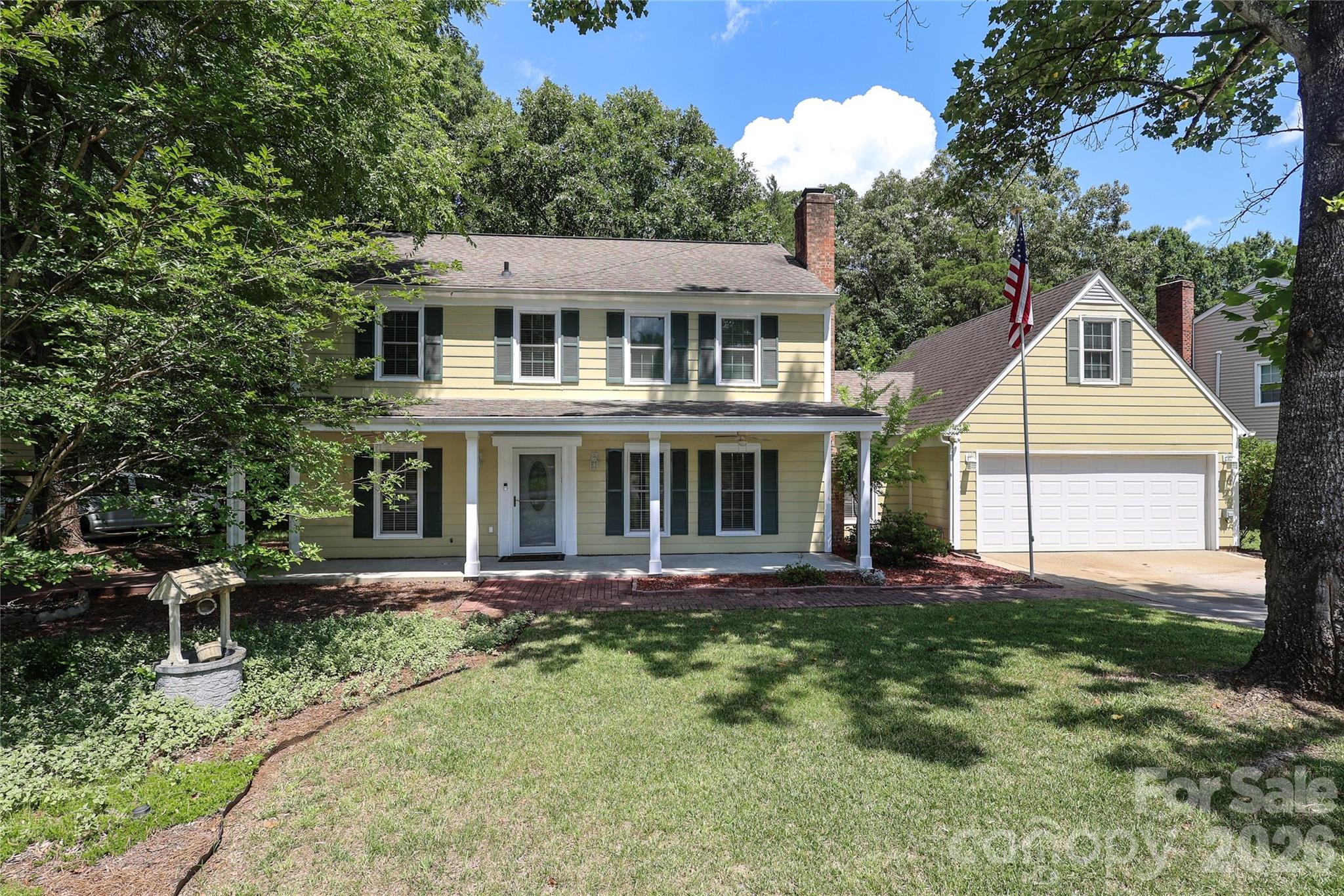 .35 acre in highly desirable Candlewyck subdivision. Extra long driveway. Covered front porch, wooded privacy, huge backyard, ideal for entertaining. Large full width deck features picturesque views and reclining awning. Firepit and 2 extra storage sheds in backyard. Beautiful shade trees creates ample privacy. Ammenities galore. Clubhouse, Pool, Lake, Tennis courts, Walking Trails. Freshly painted neutral color. Finished room over garage.Ideal for several uses. Walking distance to Food Lion in the neighborhood. 1/2 mile from Arboretum. Neighborhood is off Providence Rd. Easy access to Uptown, Southpark, Ballantyne.Fireplace in Family Room. Built-ins in Living Room. Ample cabinet space in Kitchen.