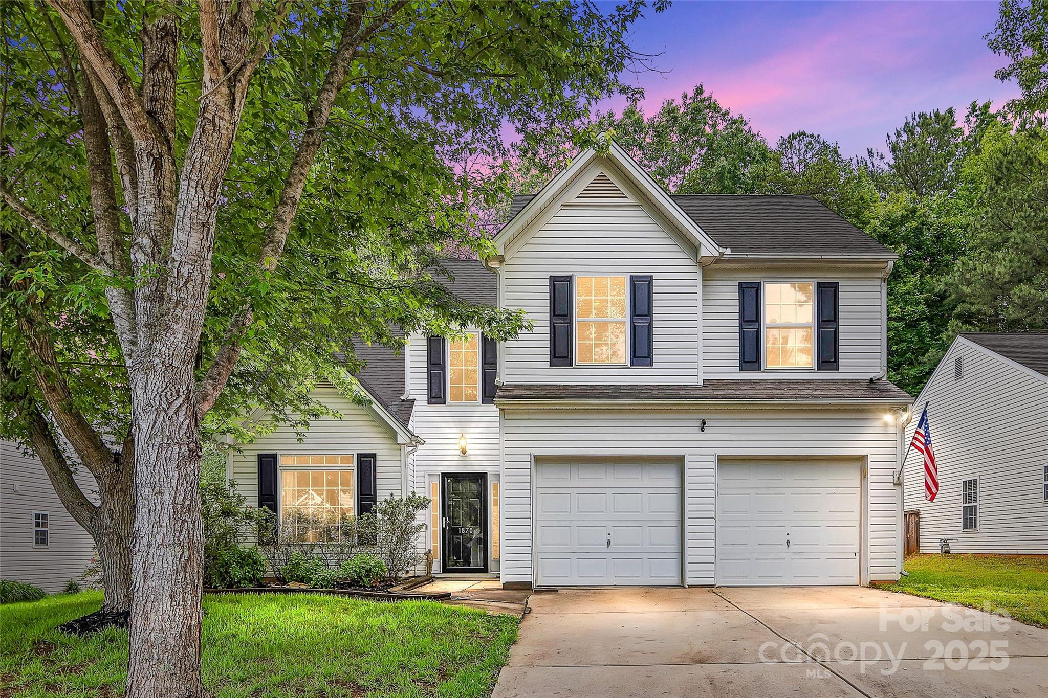 A classic white 2 story home features a grand deck with a bar area, hot tub & daybed swing on a cul de sac street in Legacy Park w/ fantastic amenities such as a pool, clubhouse, fitness center, playground, sport courts & fields! With a grand dining & living area, this home is perfect for celebrating w/ a crowd! Special features include vaulted ceilings, wood flooring on the main, vinyl plank flooring up & a beautiful kitchen w/ custom cabinetry, a breakfast bar, granite counters & SS appliances incl. a double oven/gas range. A spacious primary suite w/ a tray ceiling has a renovated bath w/ an XL tub w/ tile surround & glass doors, gorgeous tile flooring, granite counters on a double vanity & a walk-in custom closet. There are 3 additional bedrooms up plus a spectacular large separate bonus room, providing many flexible options for using spaces in the home! Zoned for acclaimed Indian Land schools! Investors take note; there are no rental restrictions in the community per the HOA!